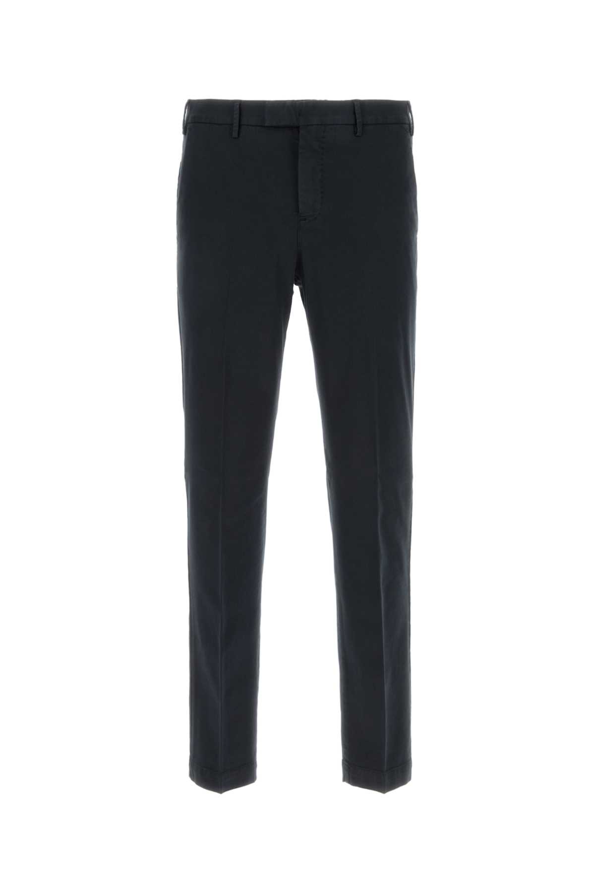 Dark Blue Stretch Cotton Blend Pant