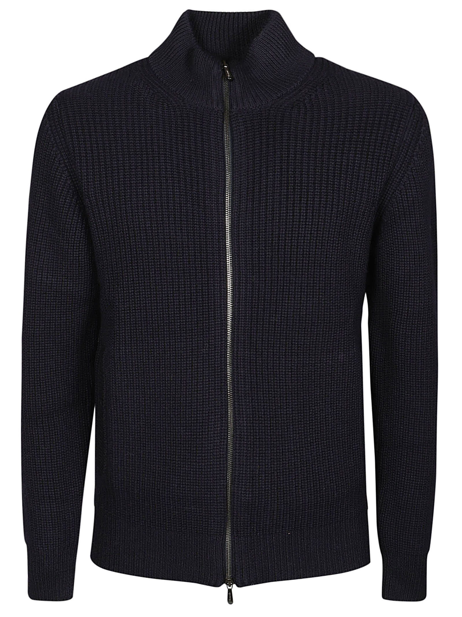 Shop Drumohr Full Zip Cardigan In Blu