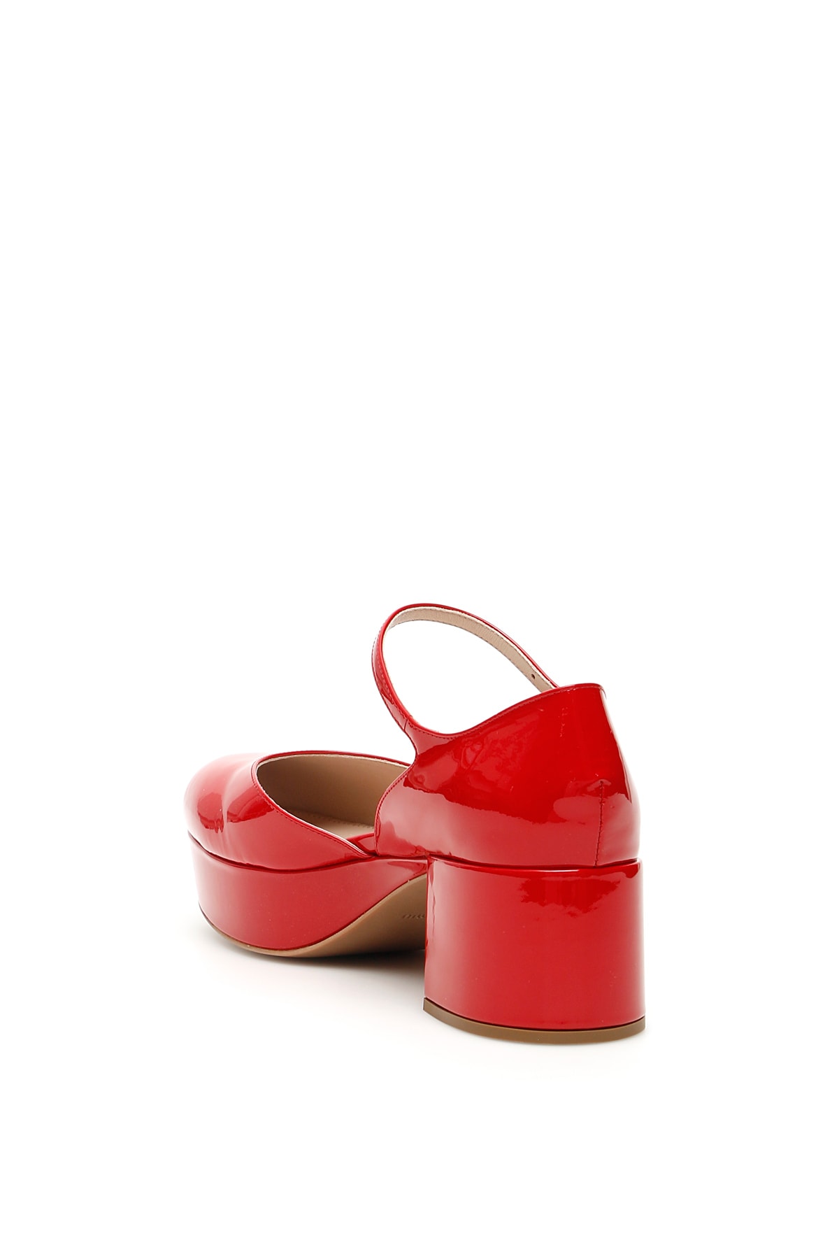 red platform mary jane shoes
