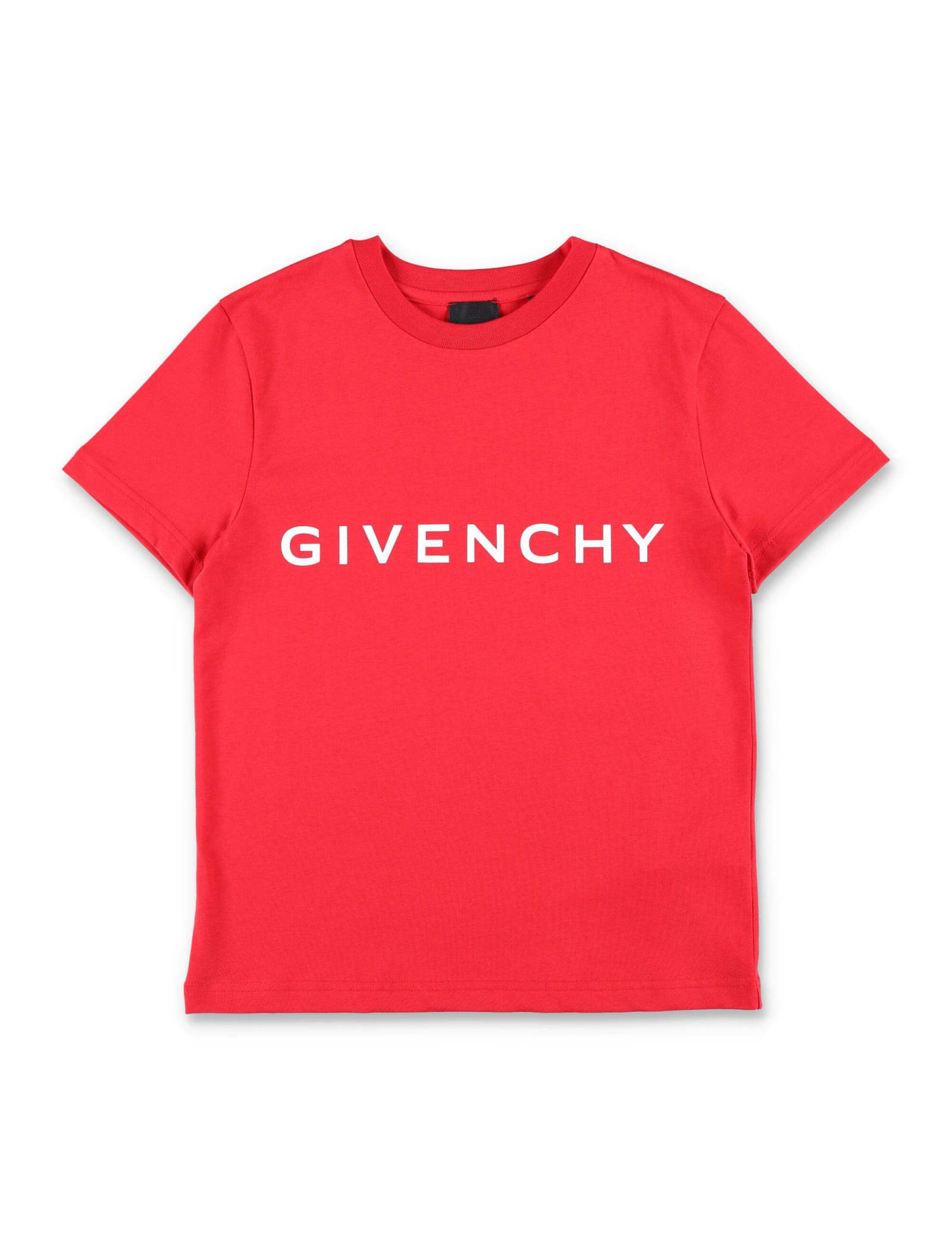 Shop Givenchy Logo Basic T-shirt In Red