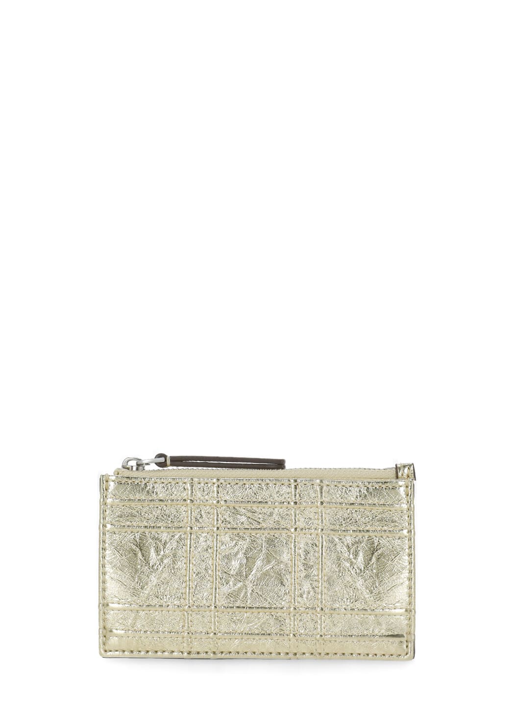 Tory Burch Fleming Metallic Card Holder In Golden