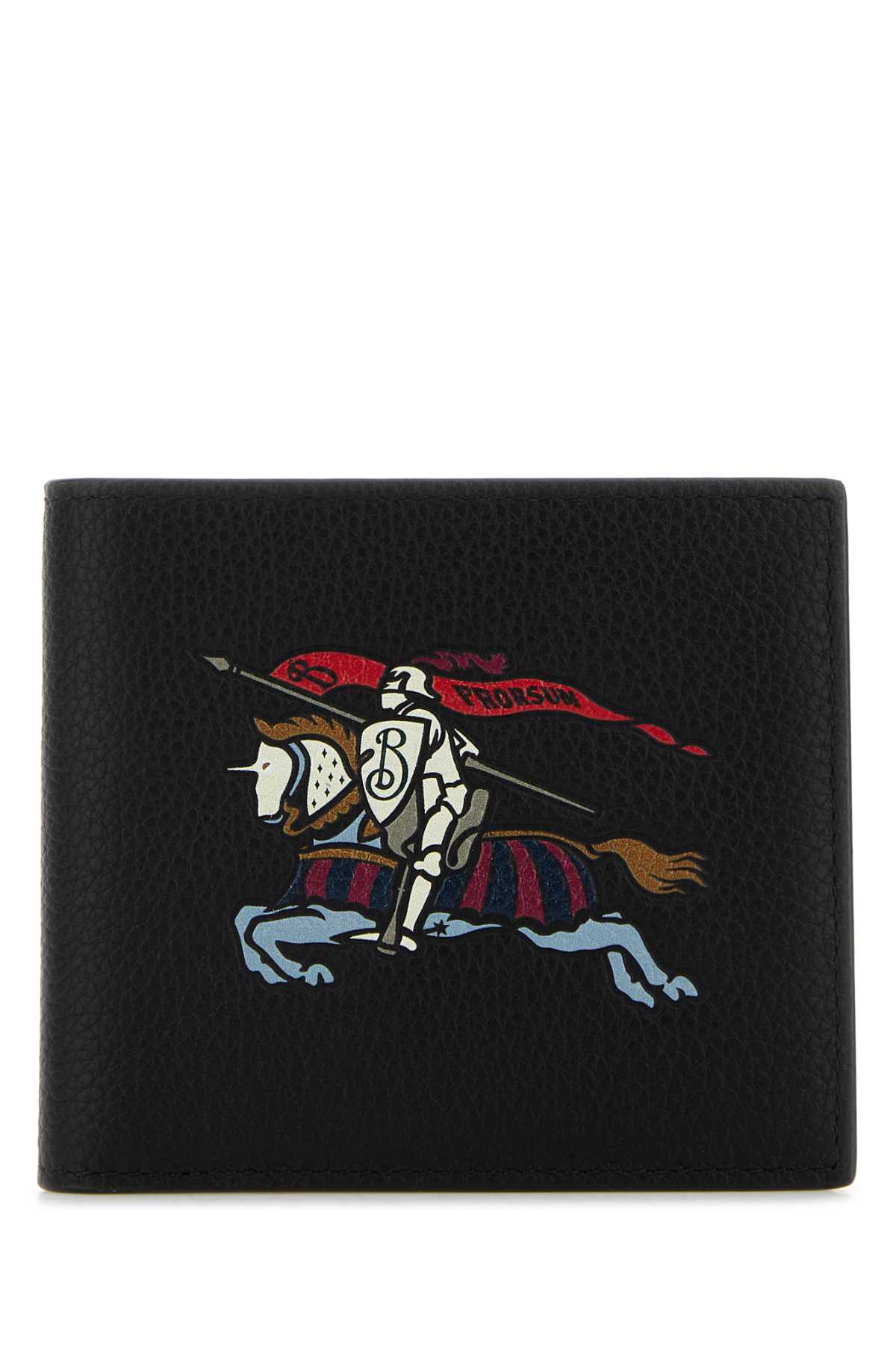 Burberry Black Leather Card Holder In Black