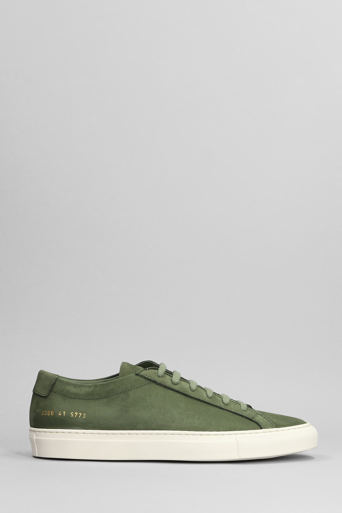 Common Projects Achilles Sneakers In Green Nubuck