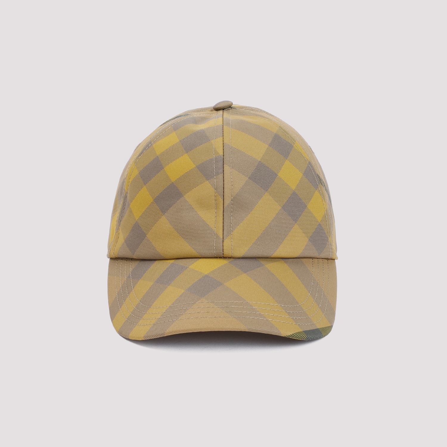 Shop Burberry Check-pattern Baseball Cap In Cedar