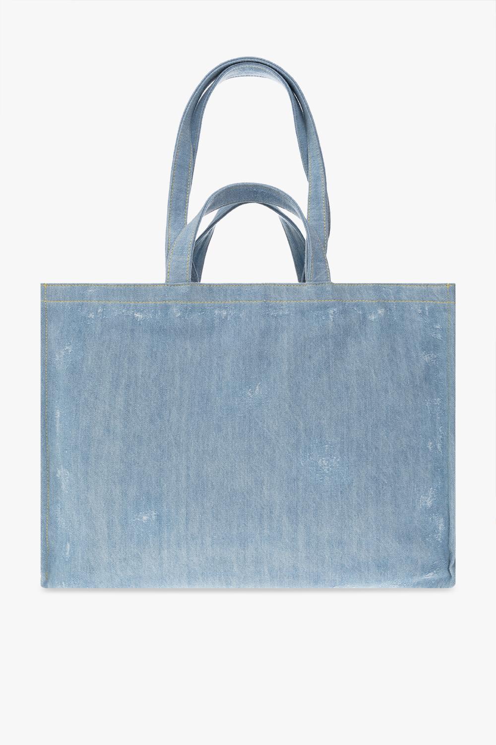 Shop Acne Studios Denim Shopper Bag In Light Blue