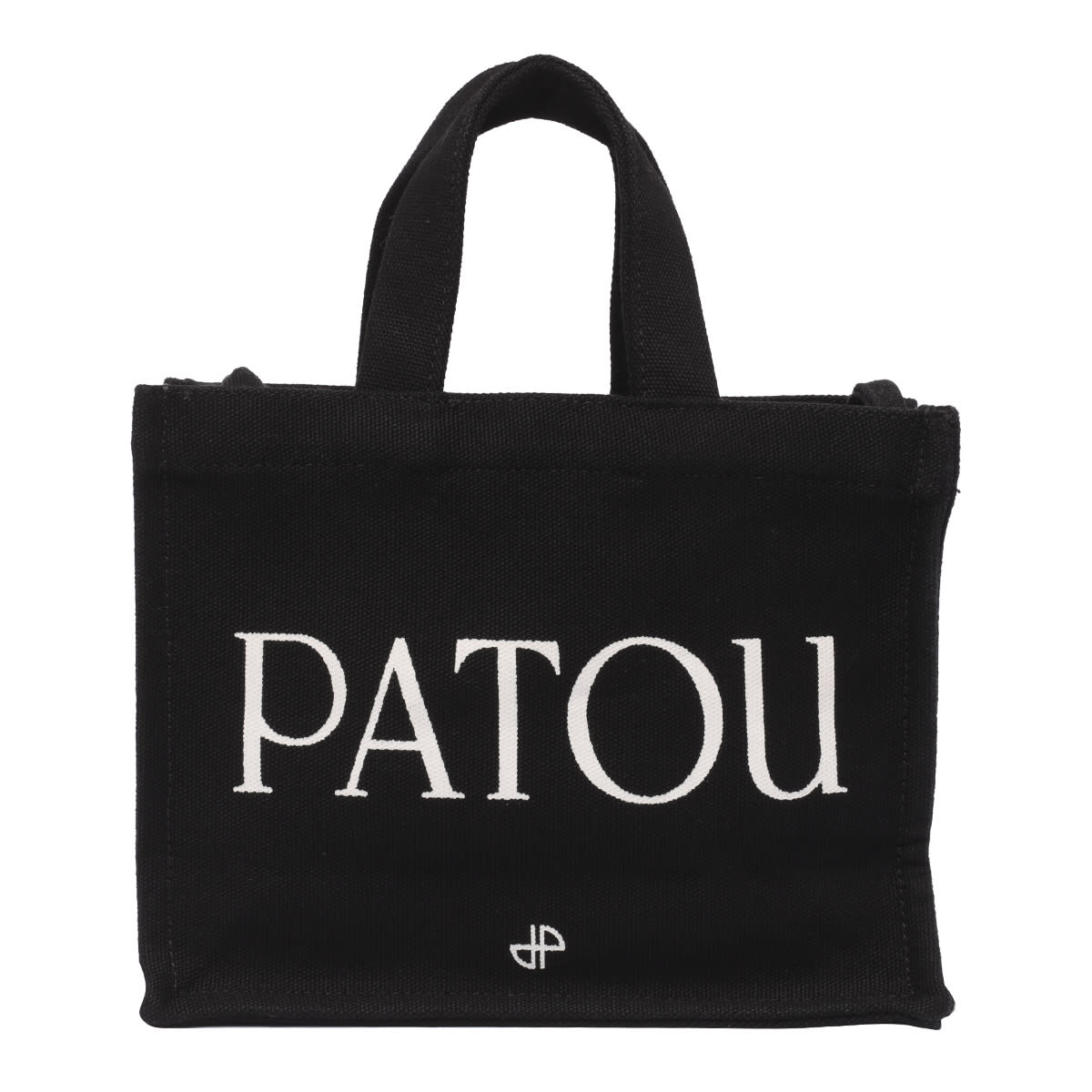 Shop Patou Small Logo Tote Bag In Nero