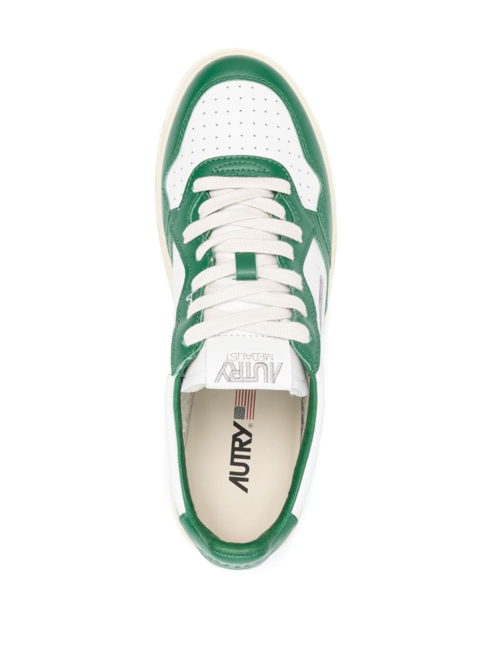 Autry Medalist Low Leather Sneakers In Green