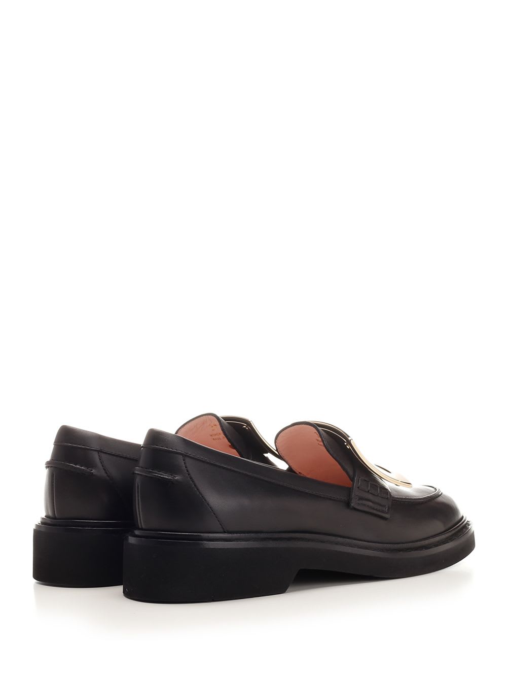 Shop Roger Vivier Viv Loafers In Black