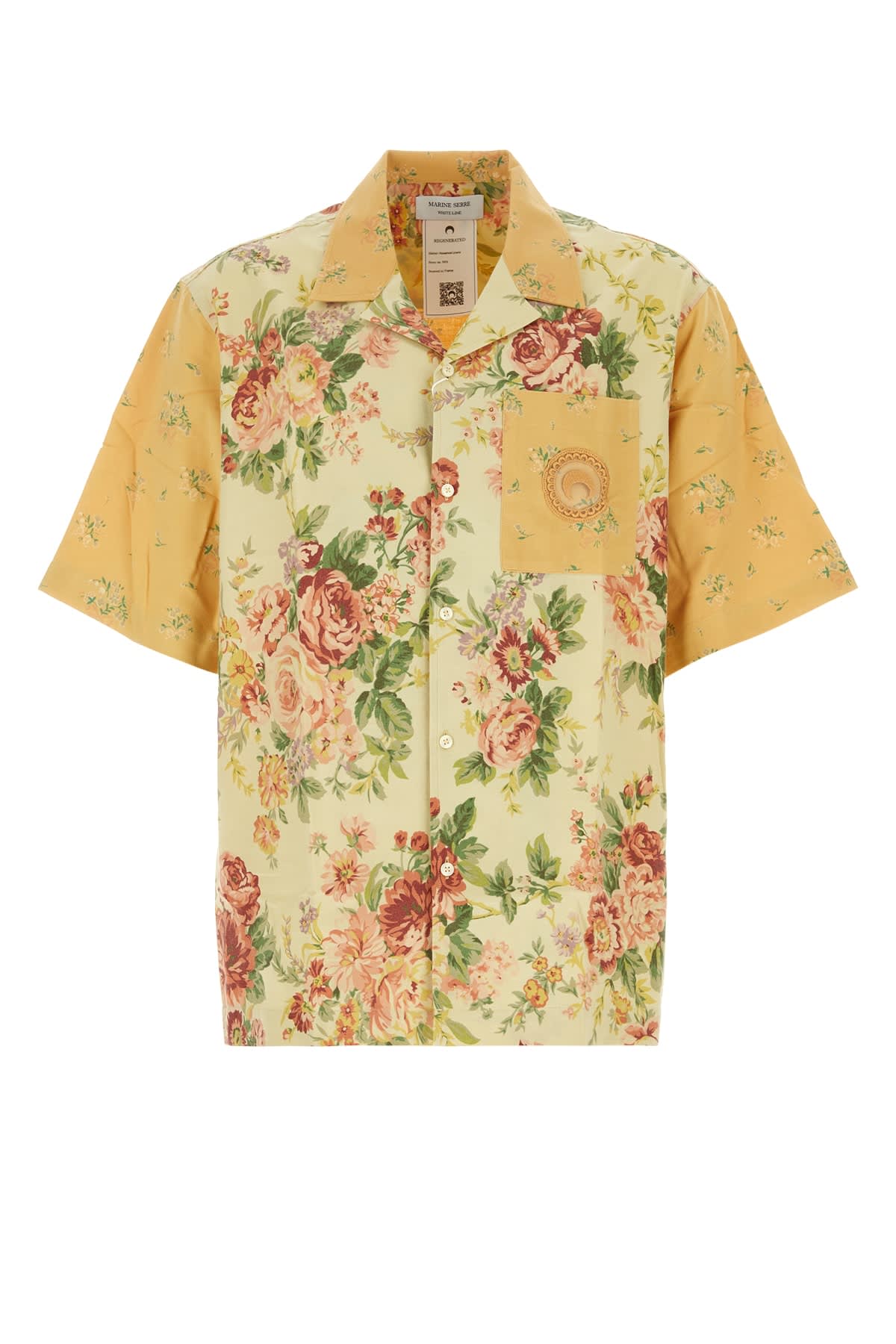 Upcycled Floral Linen Bowling Shirt