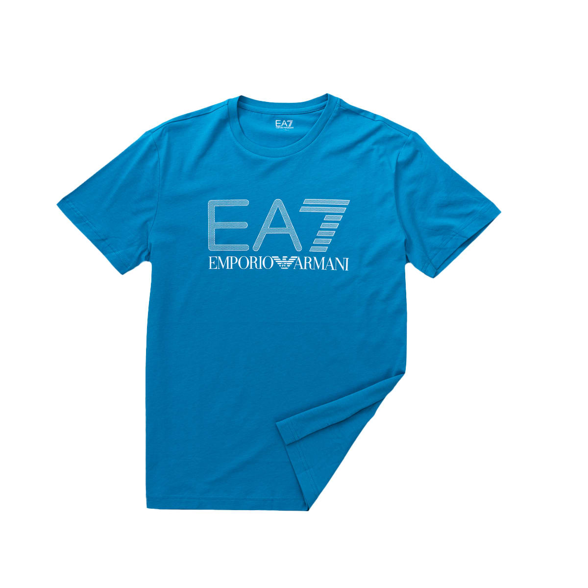 Ea7 Cotton T-shirt In Light Blue