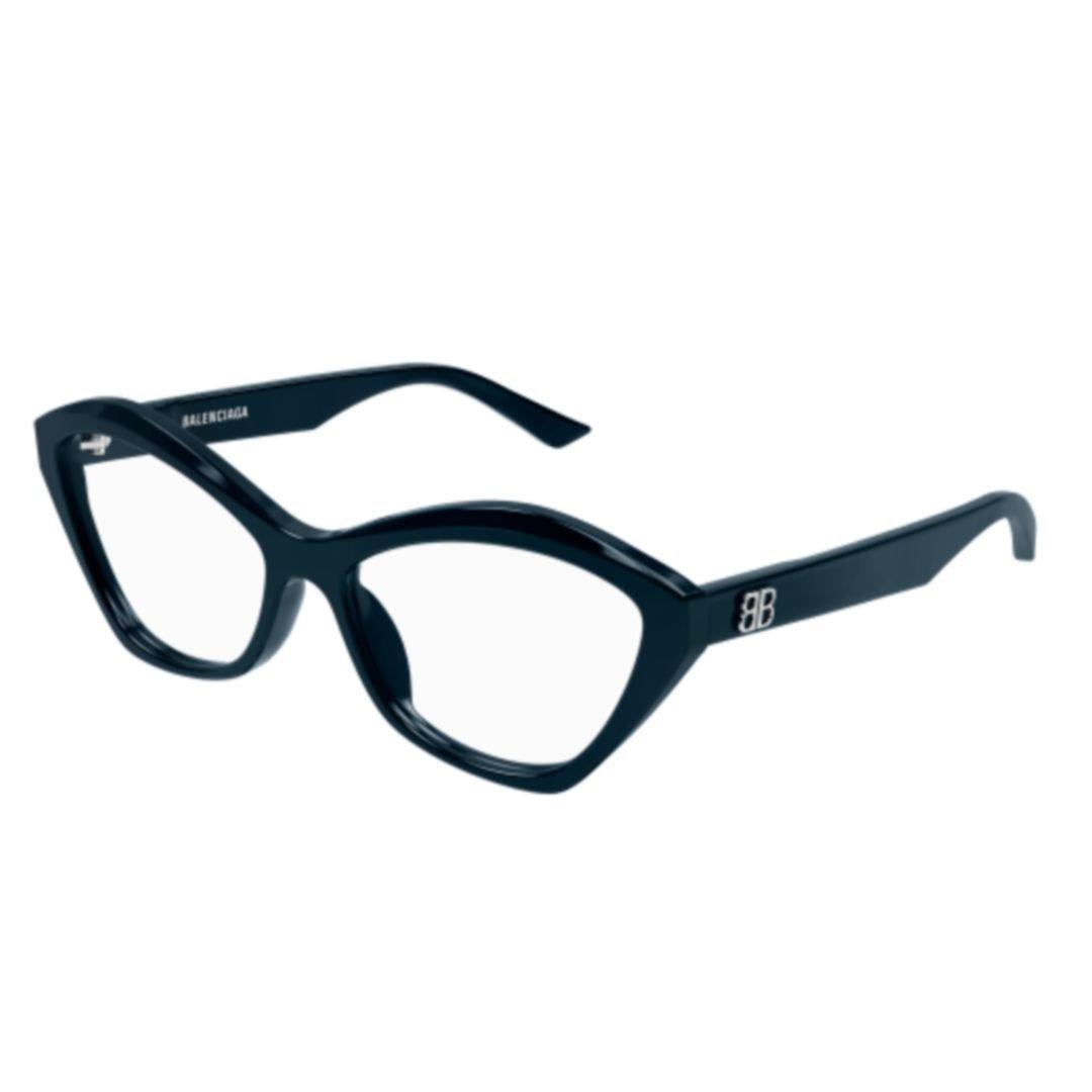 Shop Balenciaga Cat-eye Frame Glasses In 004 Blue Blue Transparent