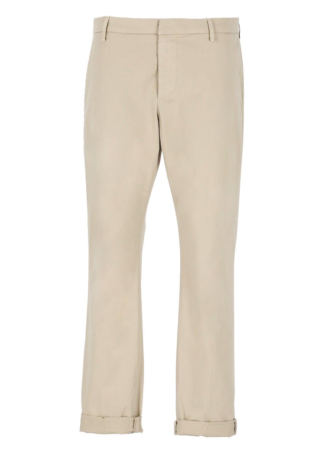 Shop Dondup Mid-rise Straight Leg Trousers In C