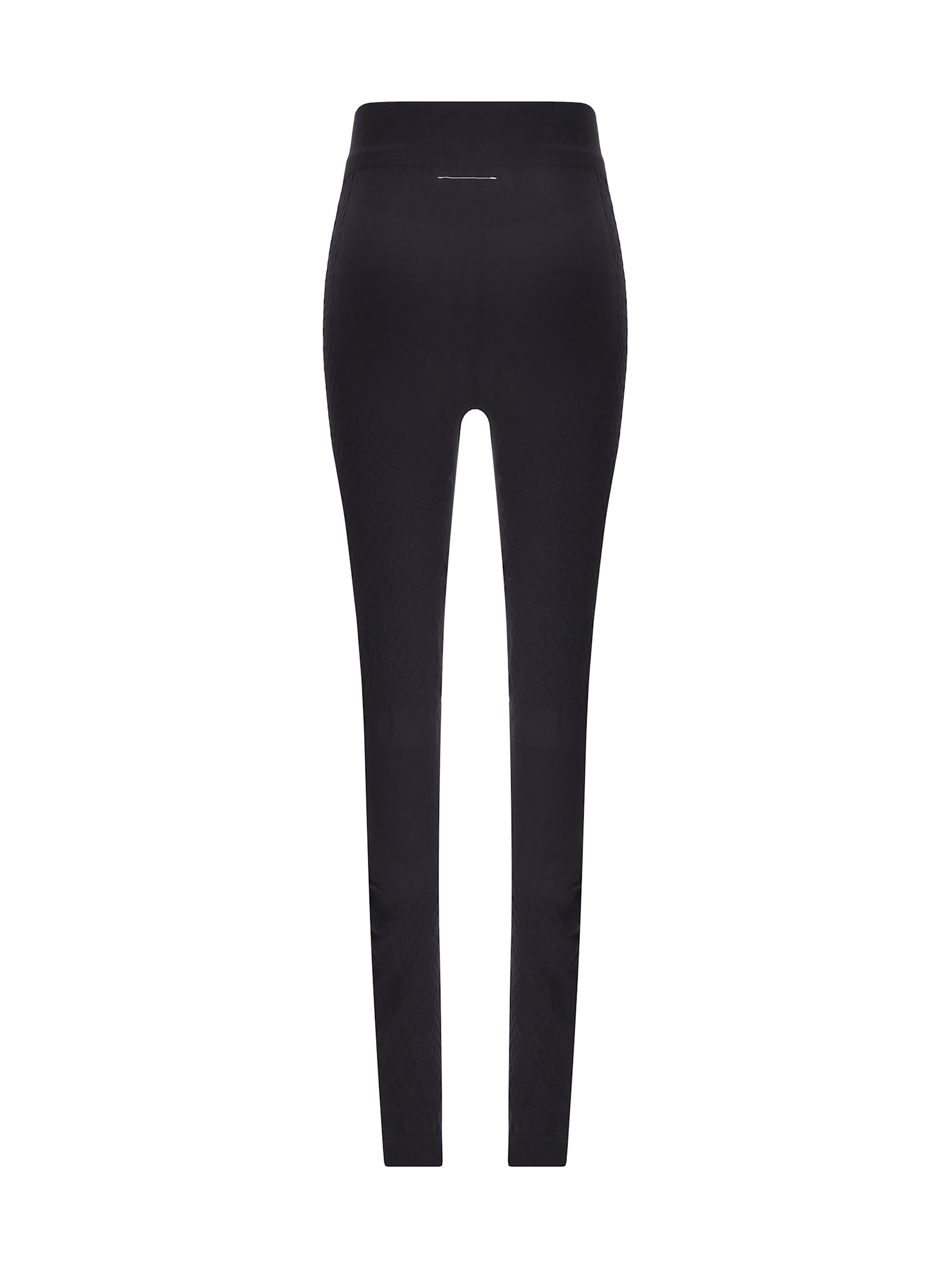 Mm6 Maison Margiela Salomon Seamless Stretch Thermal Leggings In Deep Black