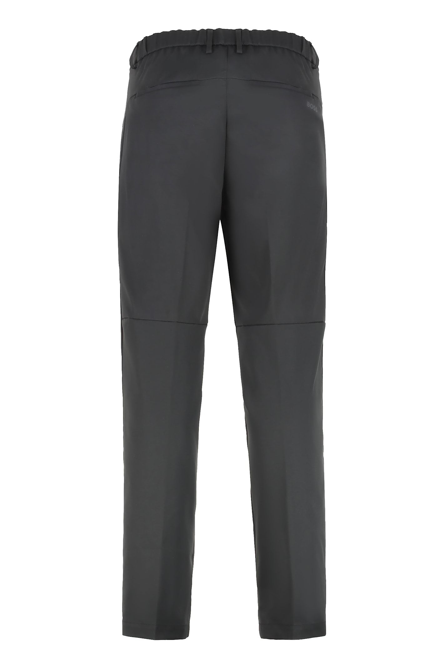 Hugo Boss Elastic Waistband Relaxed Fit Trousers In Black
