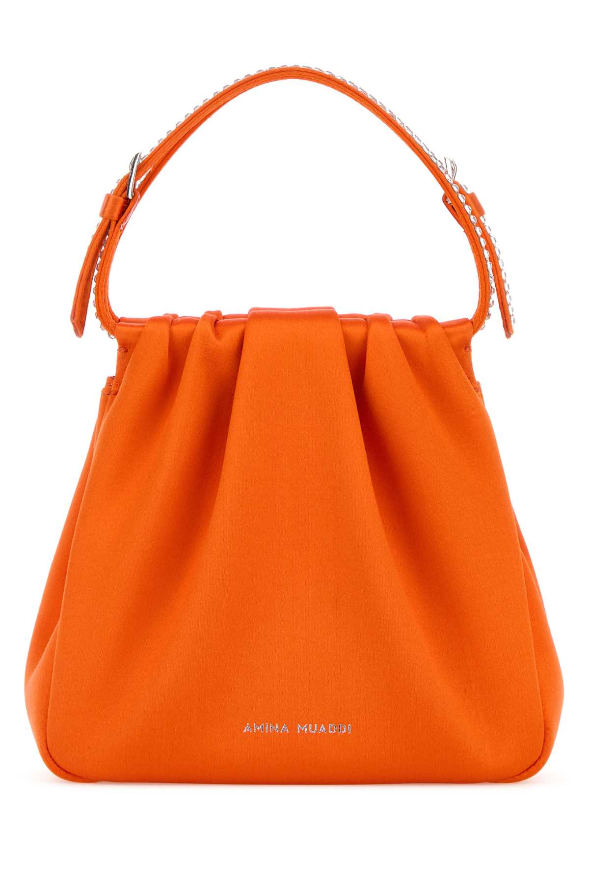 Orange Satin Vittoria Crystal Handbag