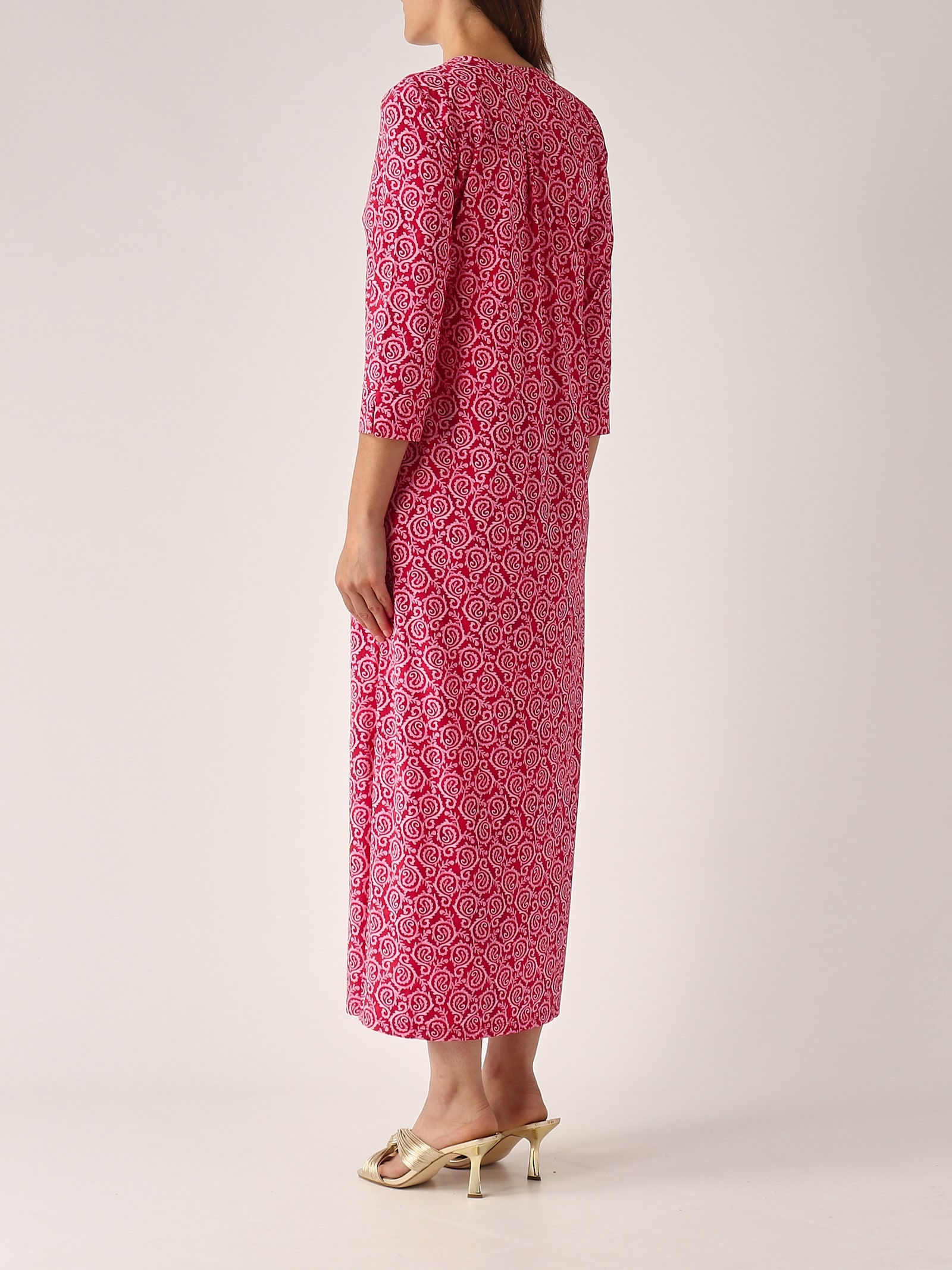 Maliparmi Abito Summer Coral Dress In Pink