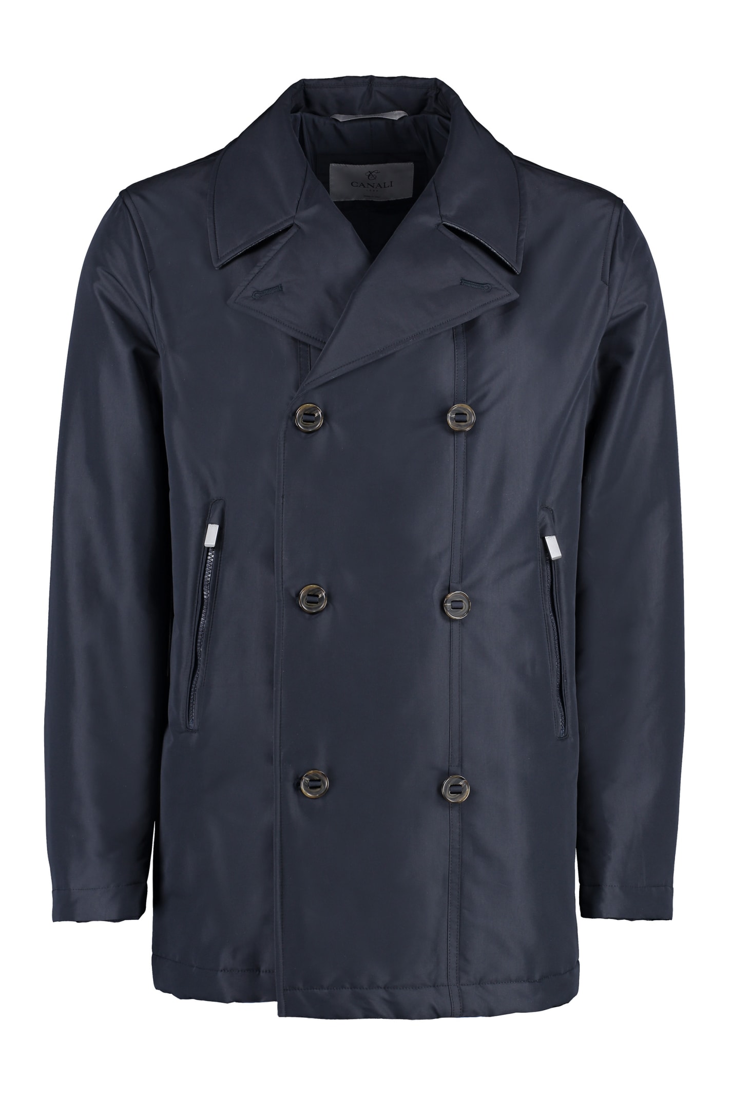 CANALI PADDED DOUBLE-BREAST PEACOAT