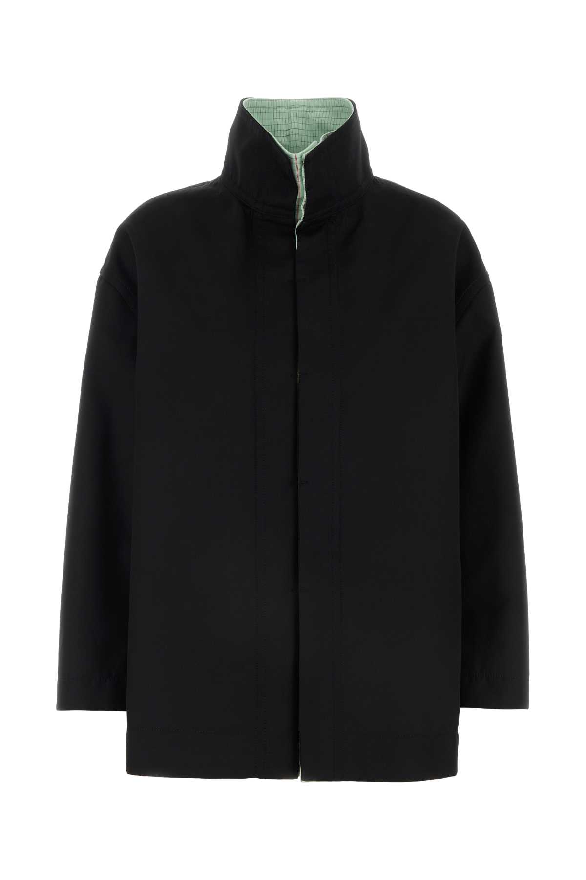 Shop Bottega Veneta Black Wool Jacket In Blackdewdrop