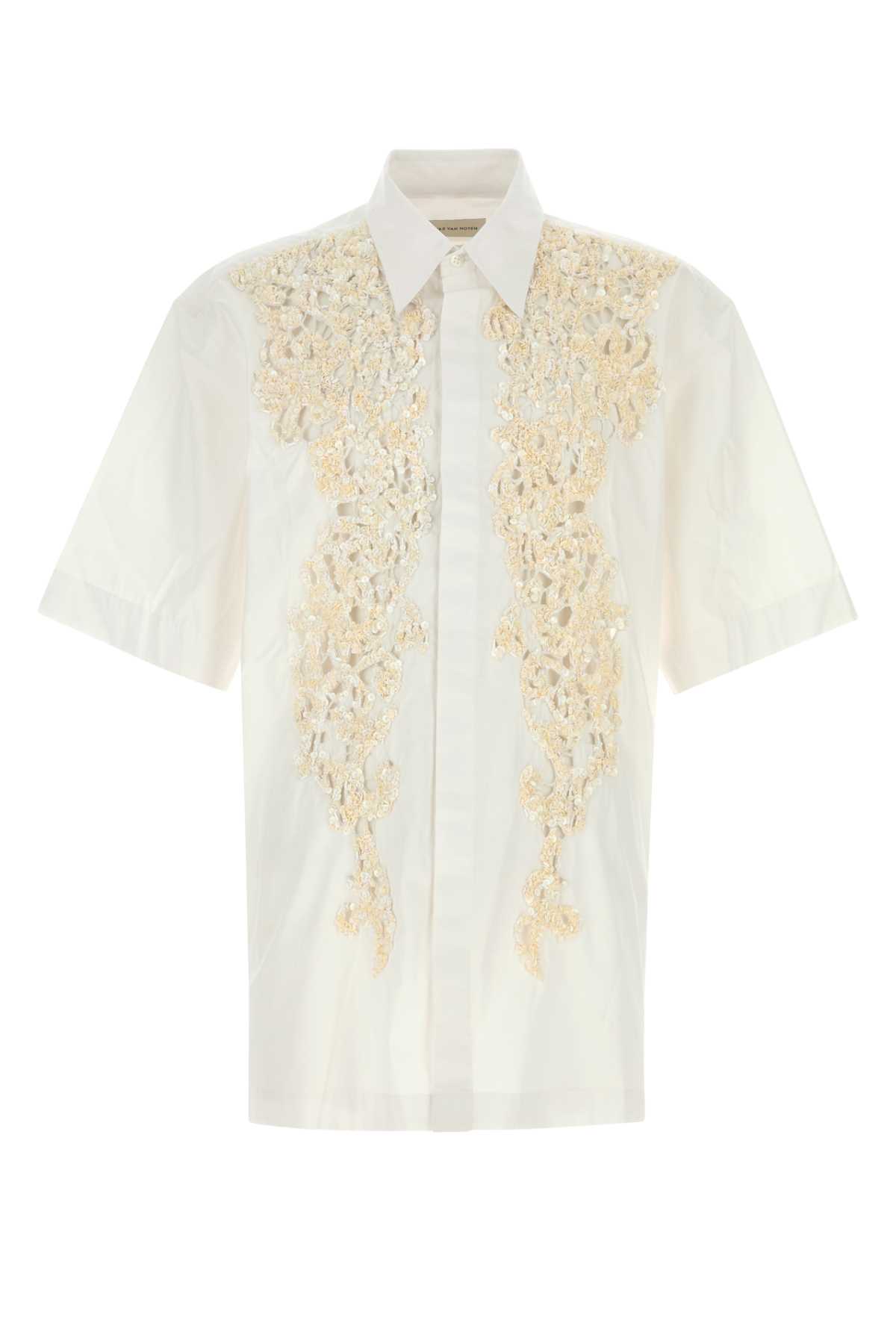 Dries Van Noten White Poplin Cassidye Shirt