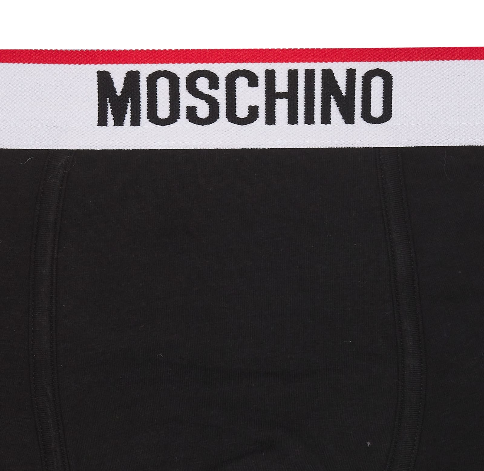Shop Moschino Band Logo Bipack Boxer In Black
