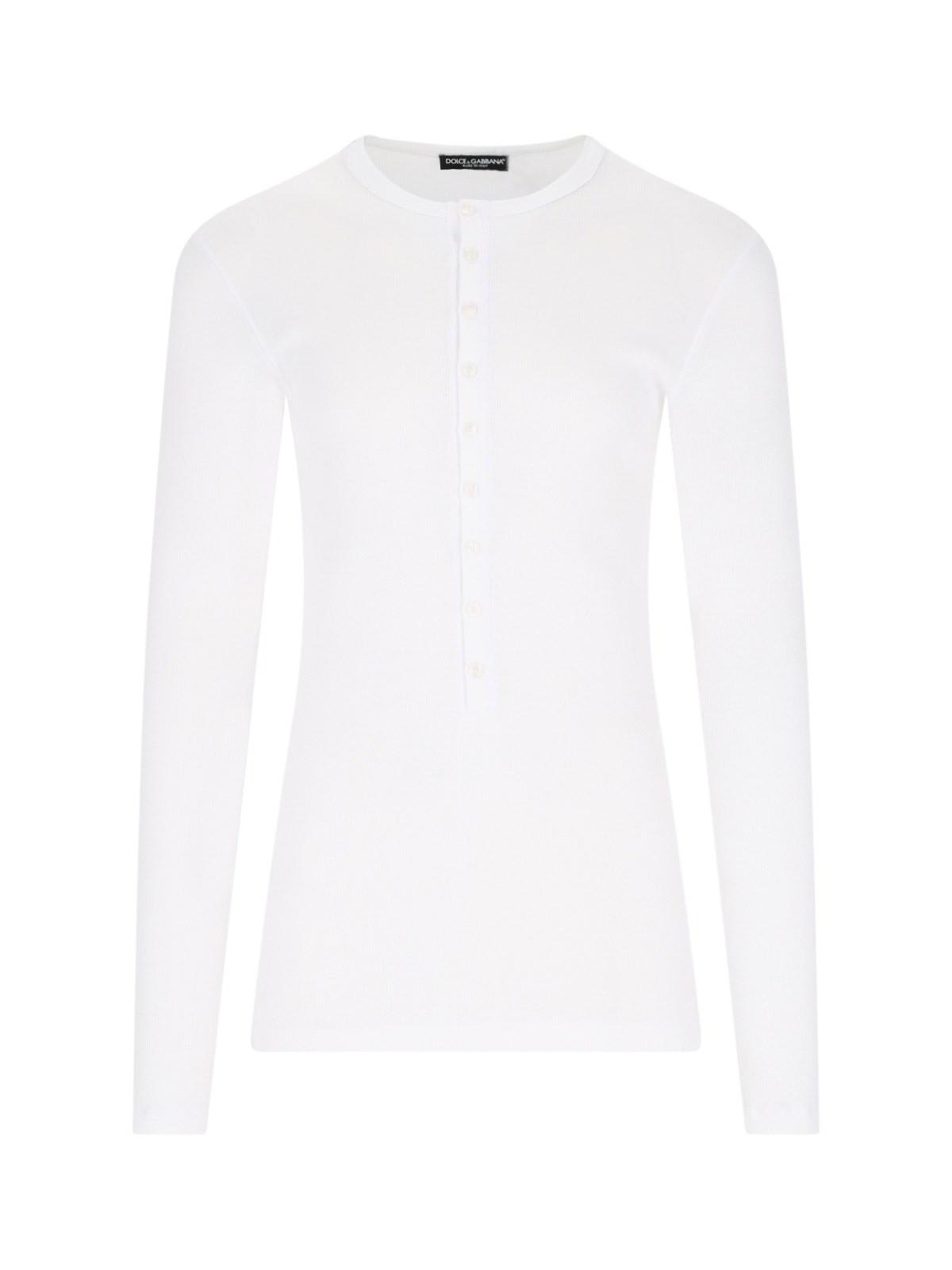 Shop Dolce & Gabbana Serafino T-shirt In Bianco Ottico