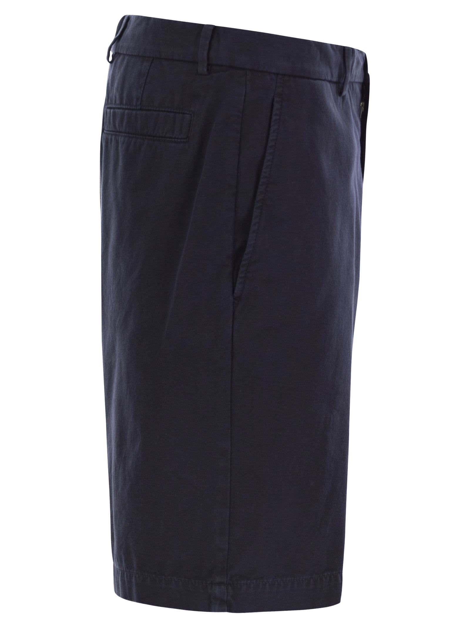 Brunello Cucinelli Classic Bermuda Shorts In Navy