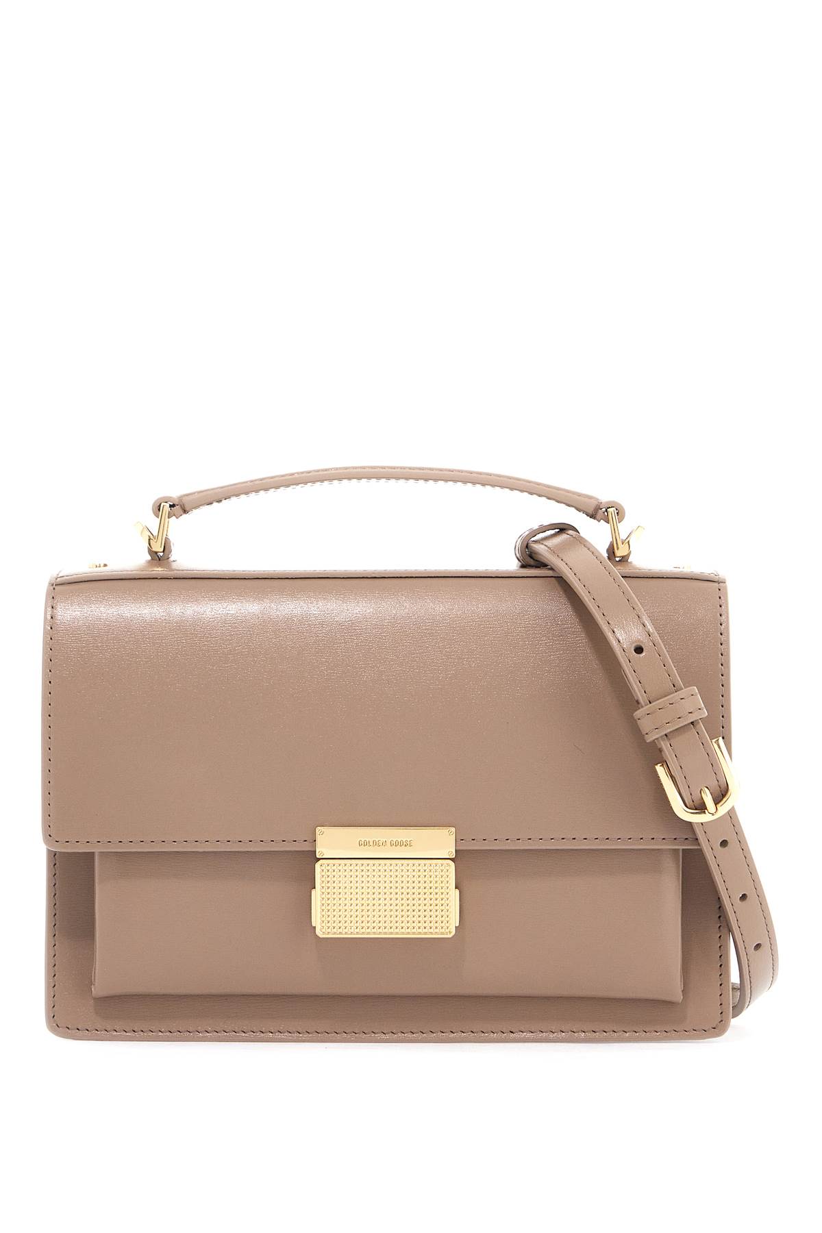 Golden Goose Venezia Leather Crossbody Bag In Beige