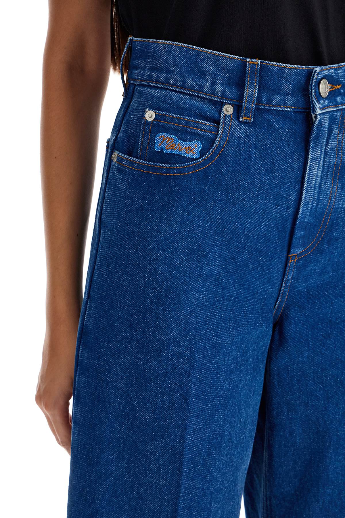 Shop Marni Wide Flared Leg Jeans With A In Ocean (blue)