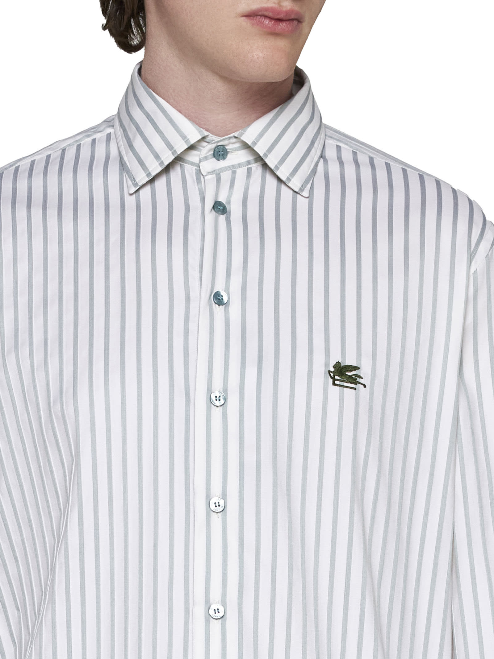 Shop Etro Shirt In Rigato