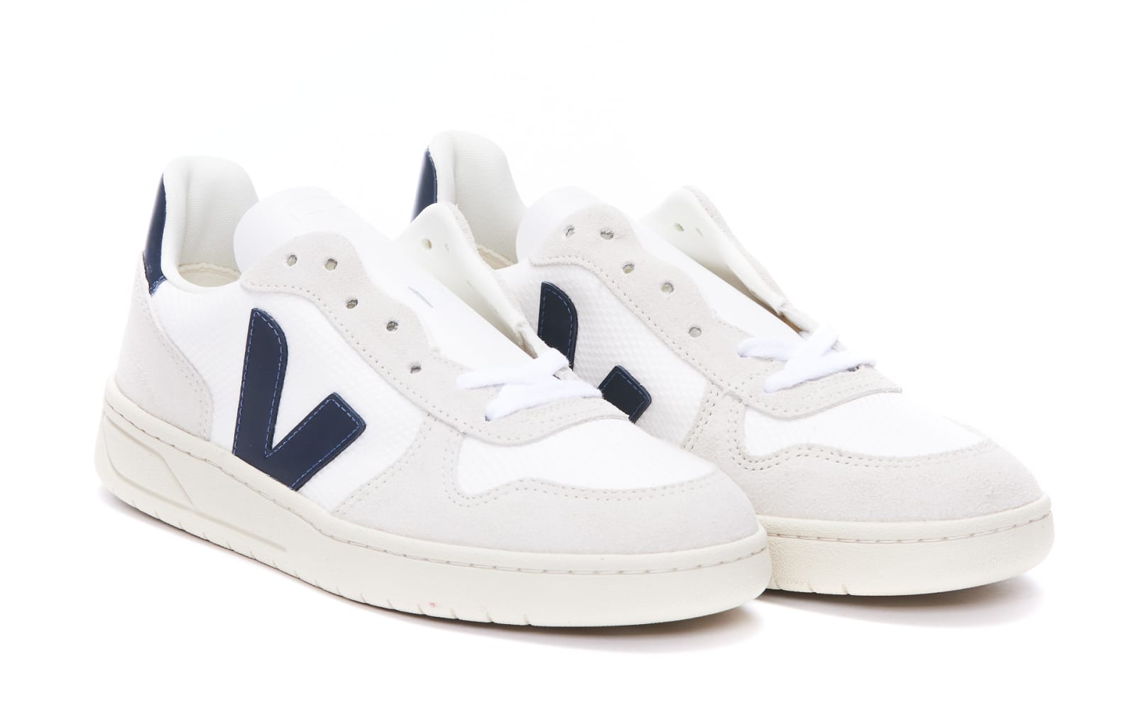 Shop Veja V10 B-mesh Sneakers In White Nautico