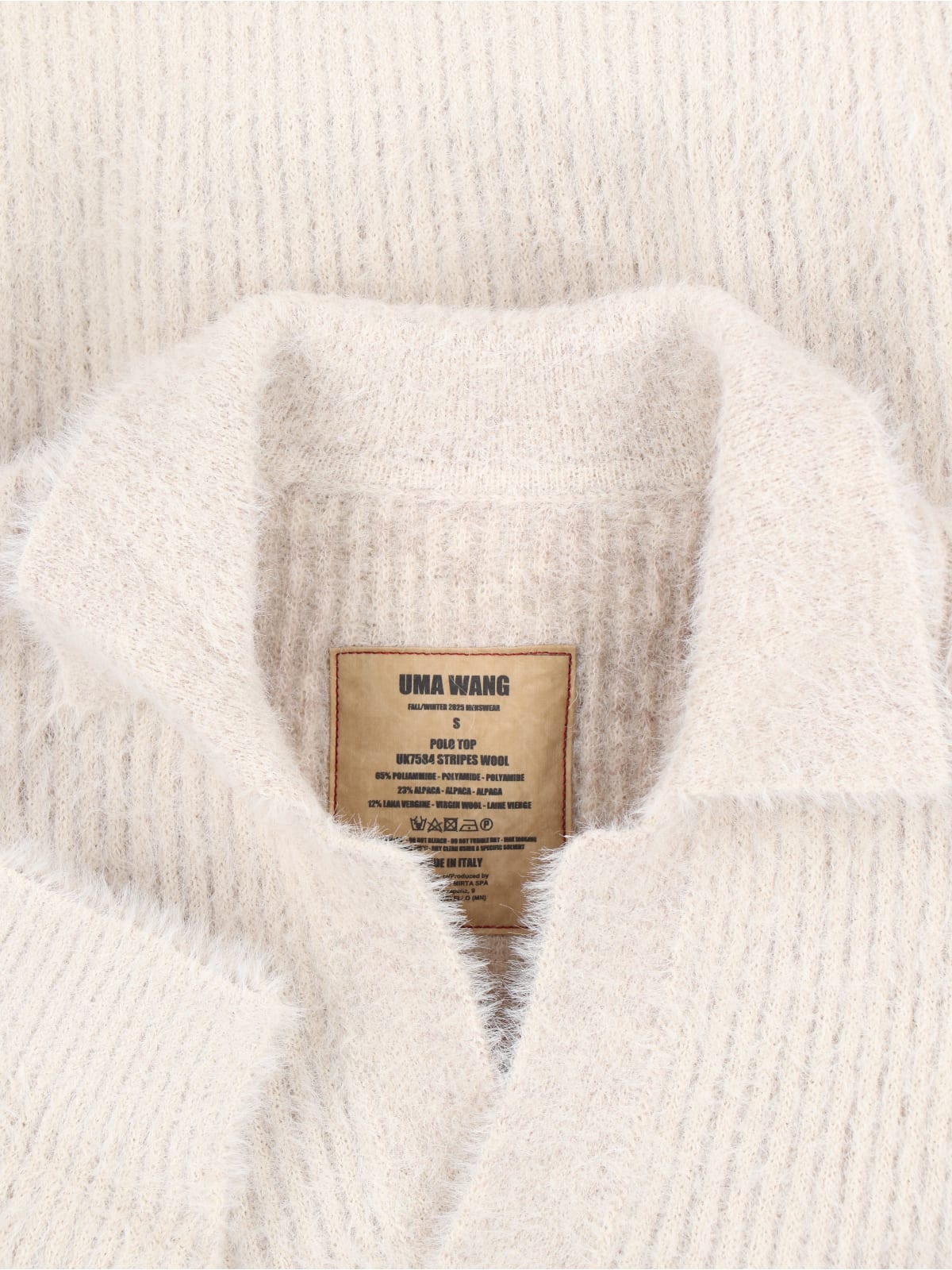 Uma Wang Alpaca Blend Sweater In White