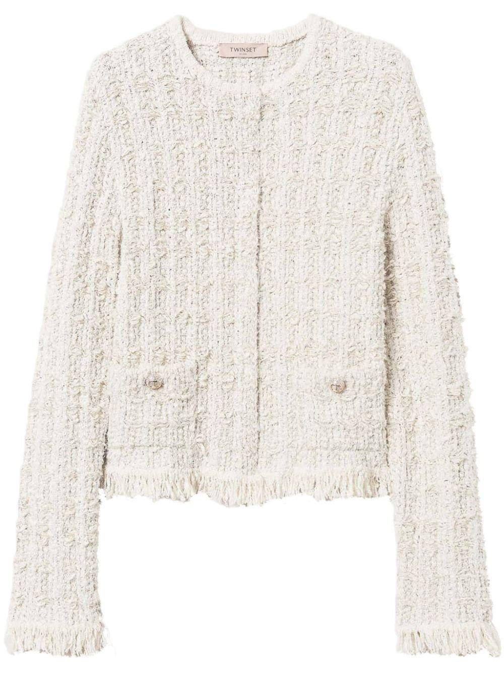 Textured Fringe Jacket