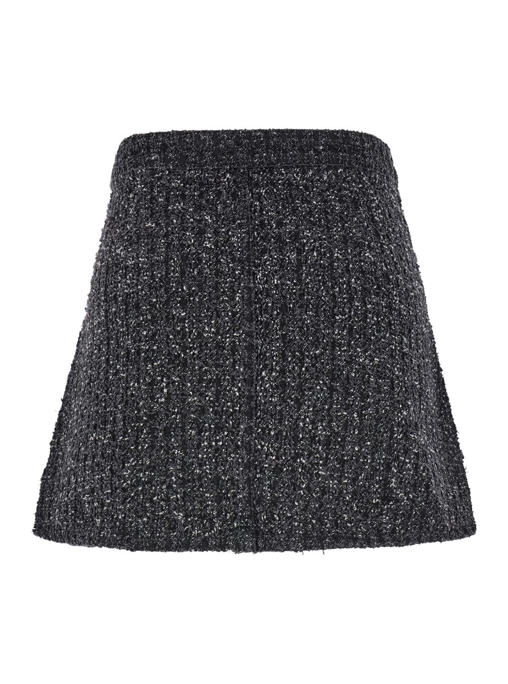 Shop Self-portrait Black Textured Denim Mini Skirt