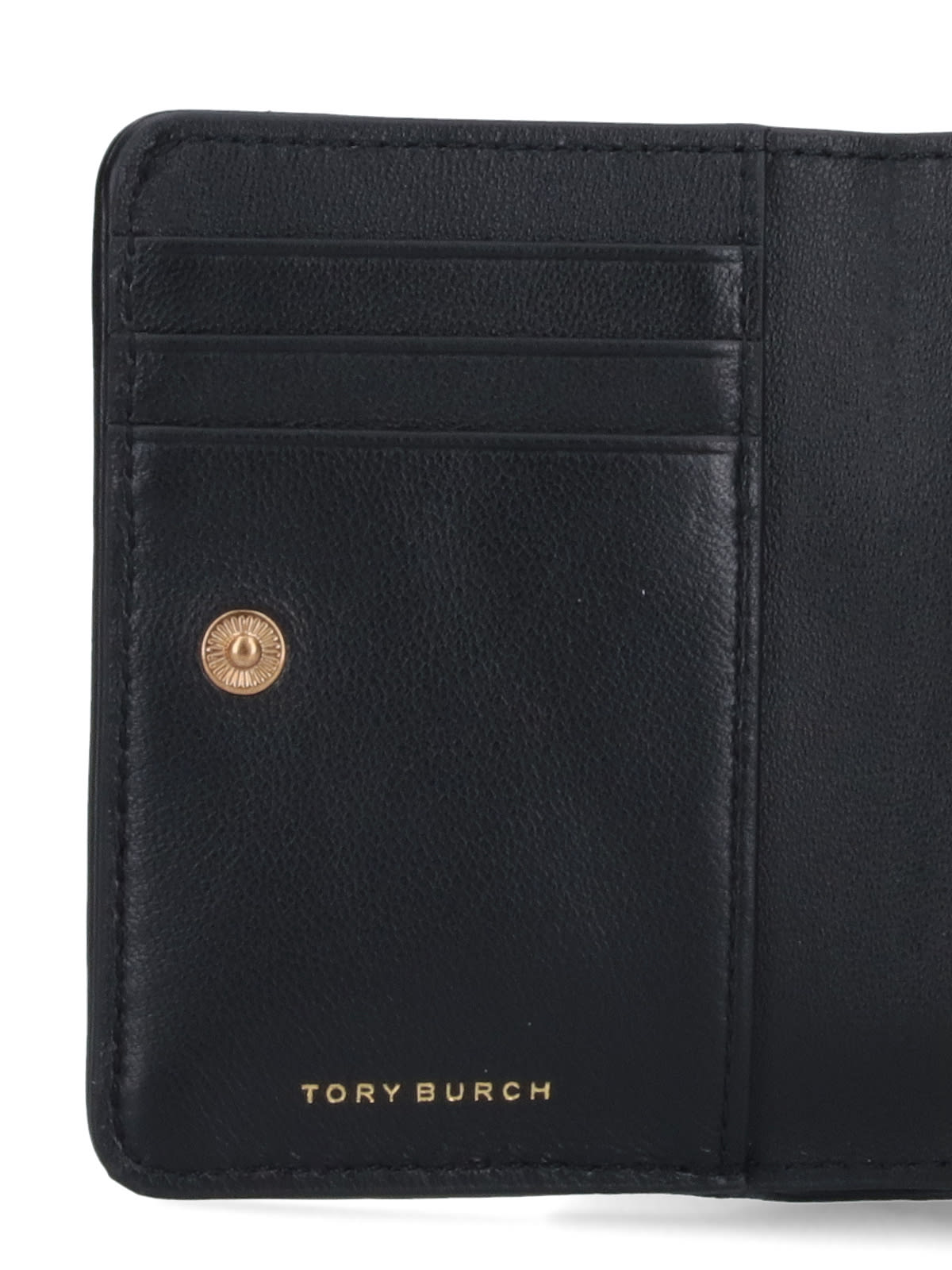 Shop Tory Burch Bi-fold Wallet Kira Moto In Black