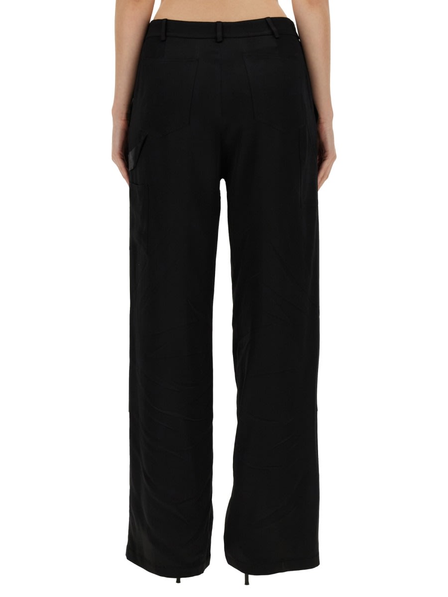 Shop M05ch1n0 Jeans Wide Leg Pants In Black