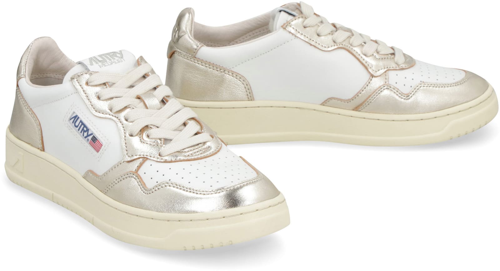 Autry Medalist Leather Low-top Sneakers In Multi