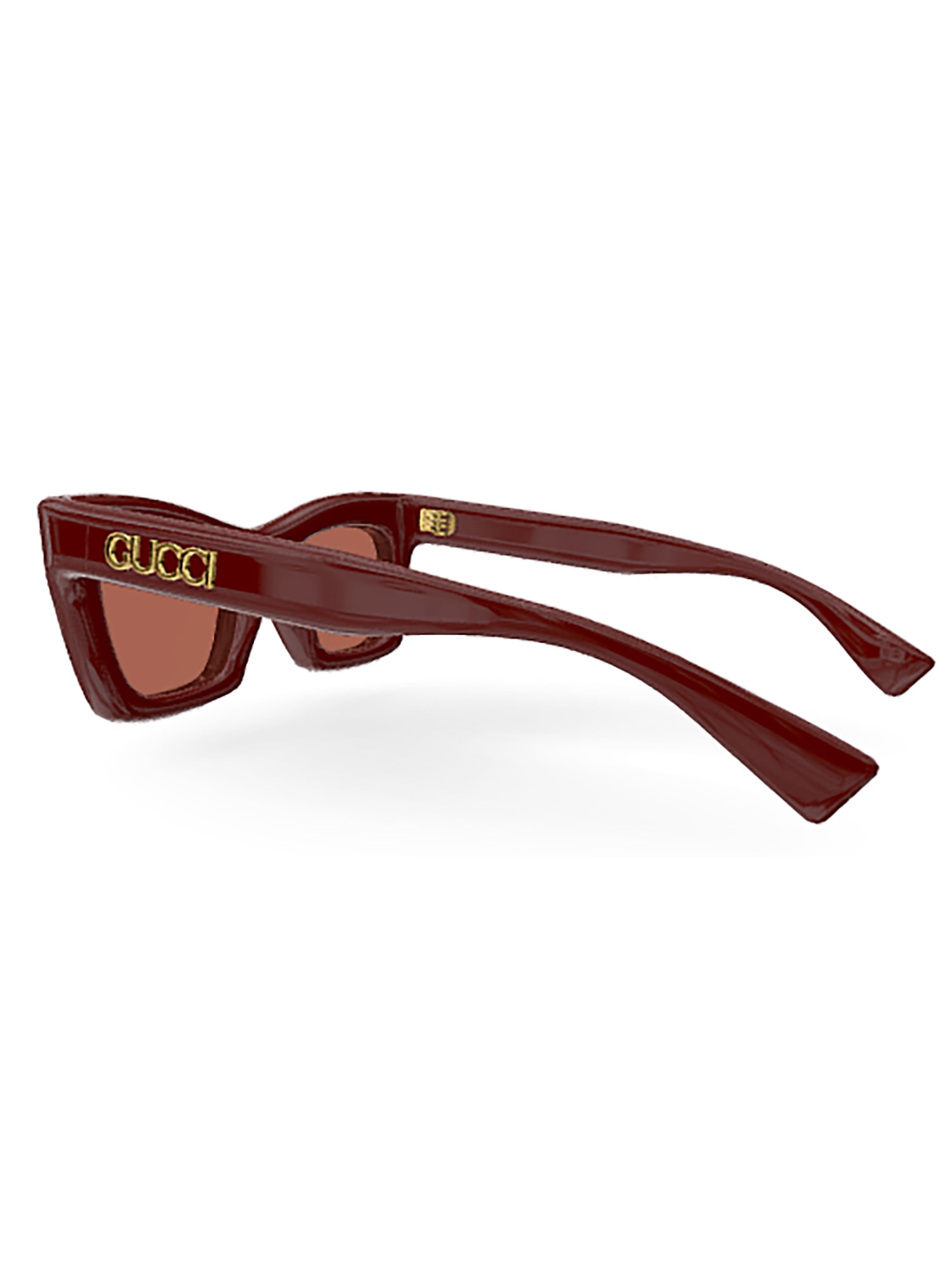 Shop Gucci Gg1773s Sunglasses In Burgundy Burgundy Bro