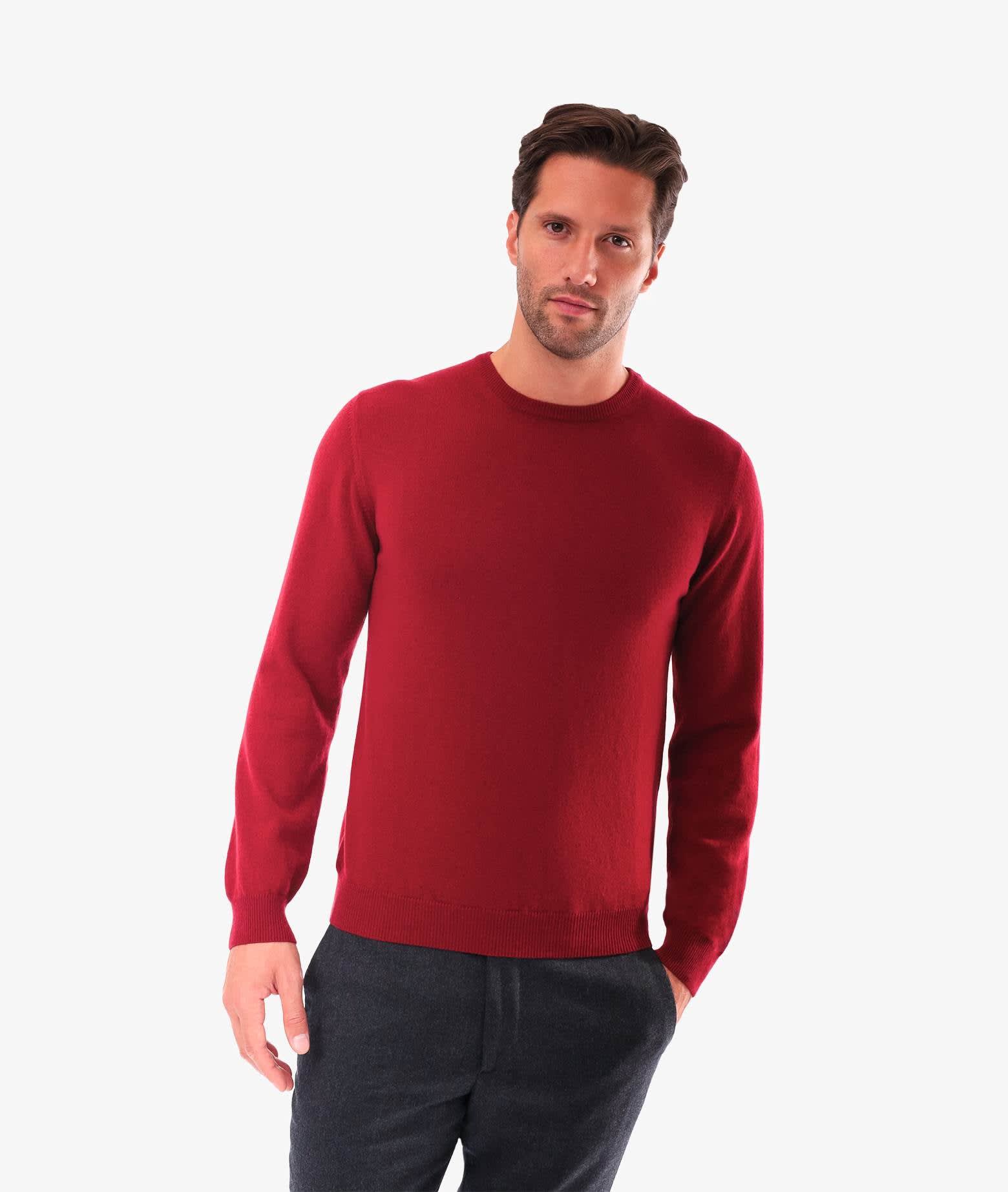 Shop Larusmiani Crewneck Sweater Aspen Sweater In Red