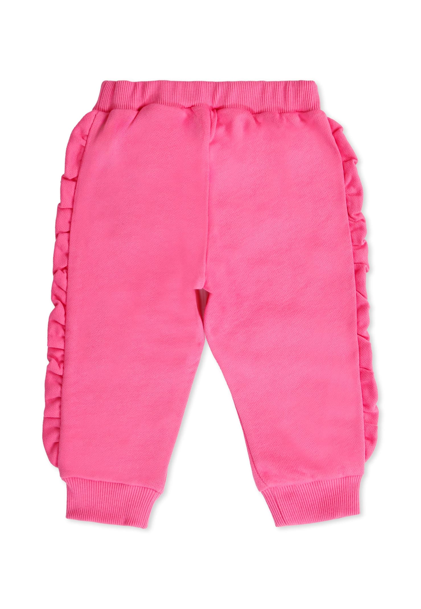 Balmain Pink Trousers For Baby Girl With Logo In Pink
