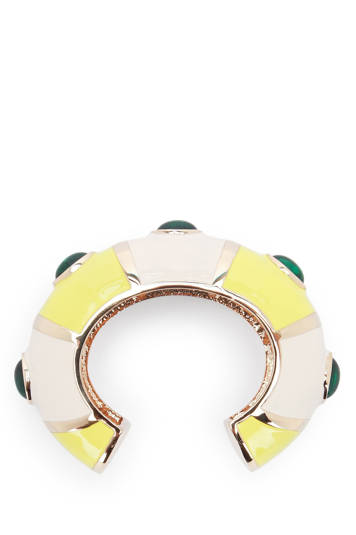 Jacquemus Le Bracelet Rayures In Yellow