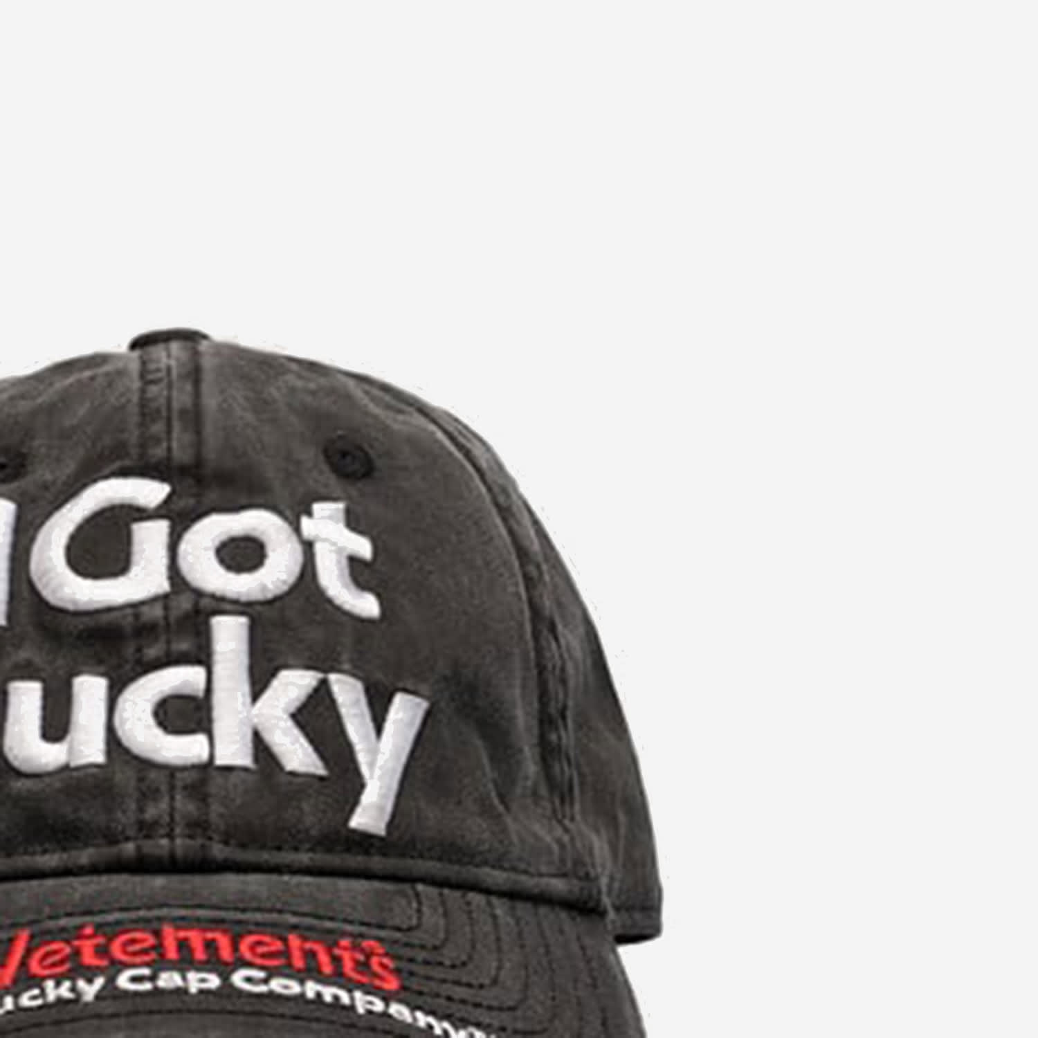 Vetements Cotton Baseball Cap In Gray