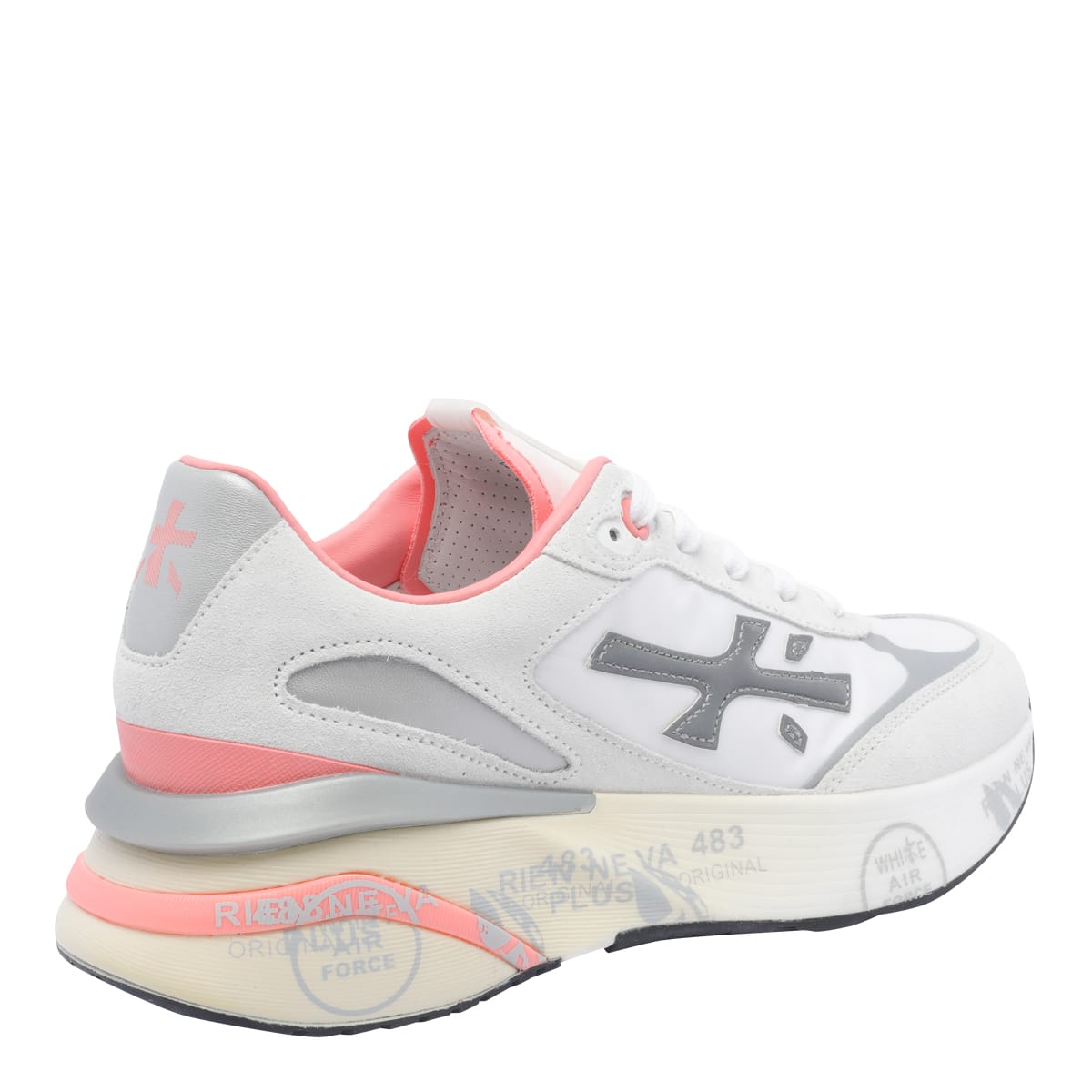 Premiata Moerund 7467 Sneakers With A Raised Sole In White