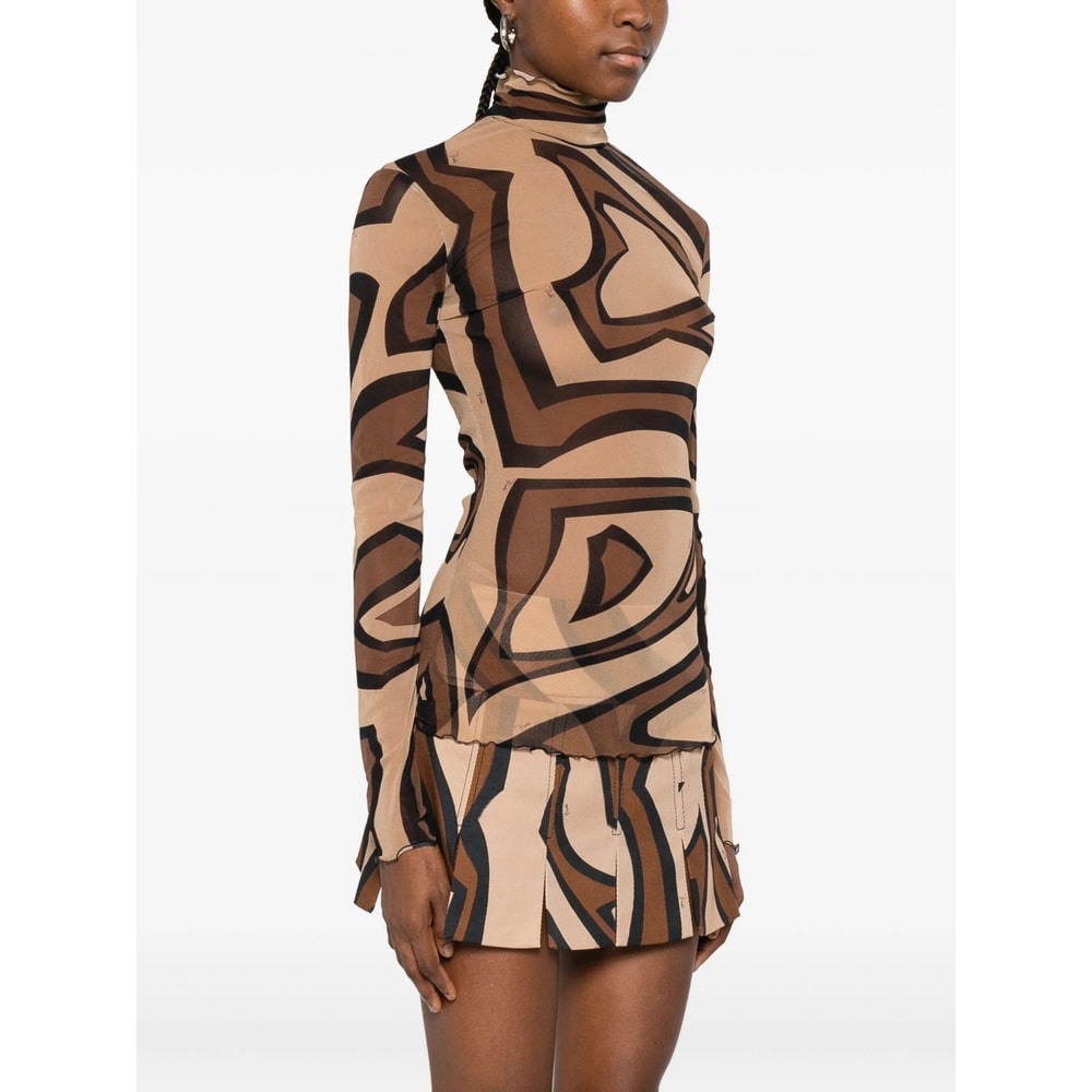 Pucci Printed Midi Dress In Multi