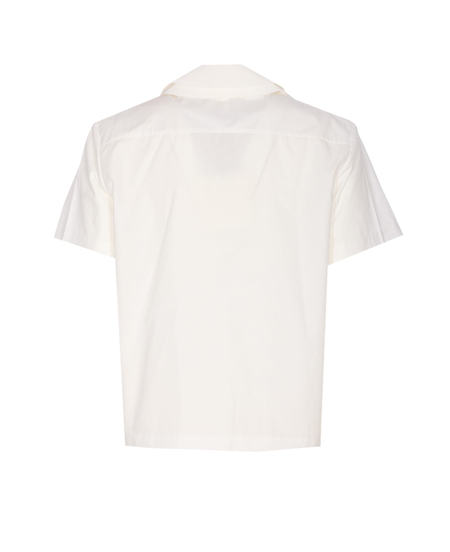 Shushu-tong Double Layered Collar Shirt In White