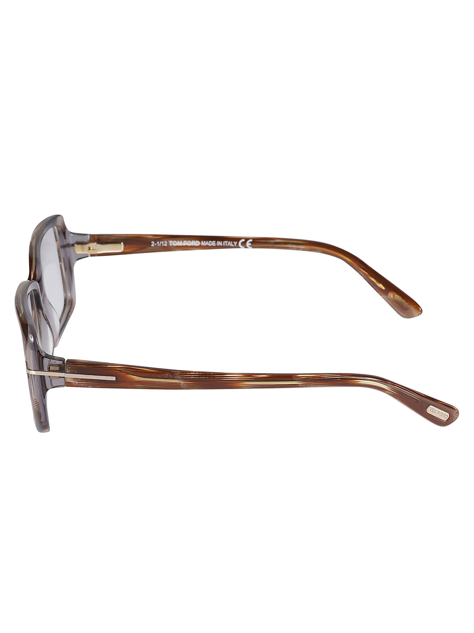 Shop Tom Ford Stripe Effect Frame Glasses In 059