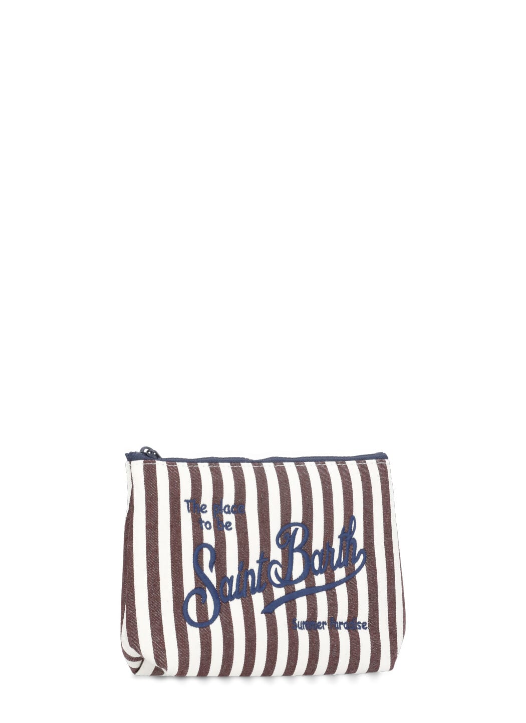 Shop Mc2 Saint Barth Aline Denim Pochette