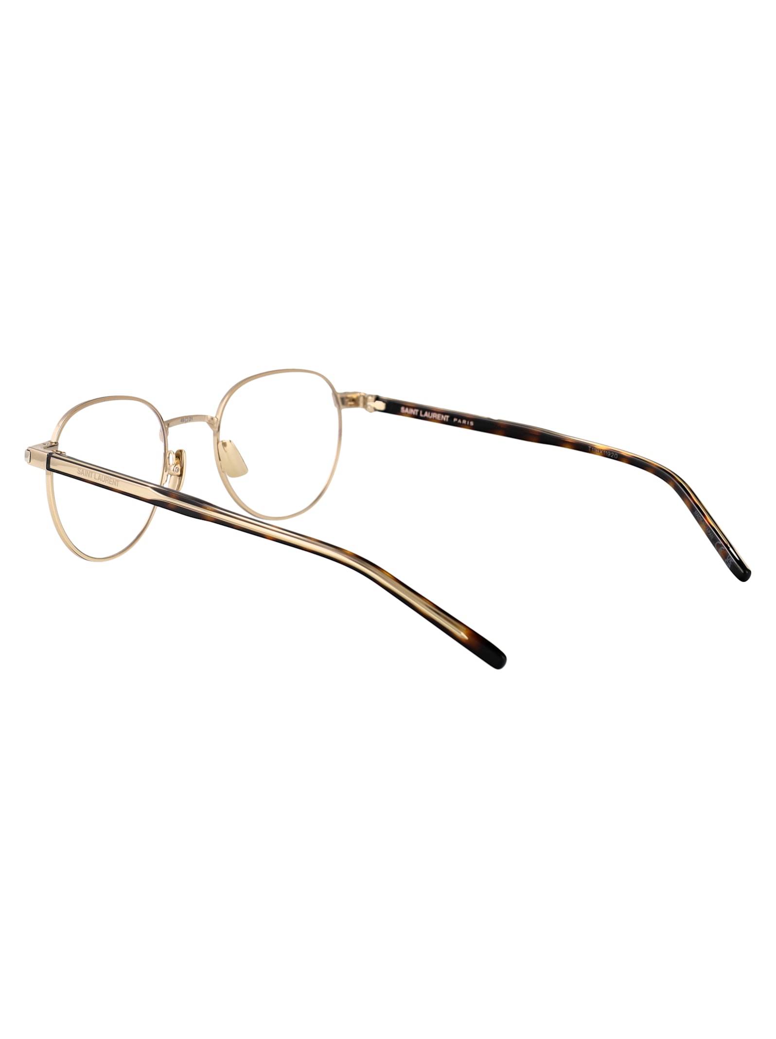 Saint Laurent Sl 781 Glasses In Gold-crystal-transparent