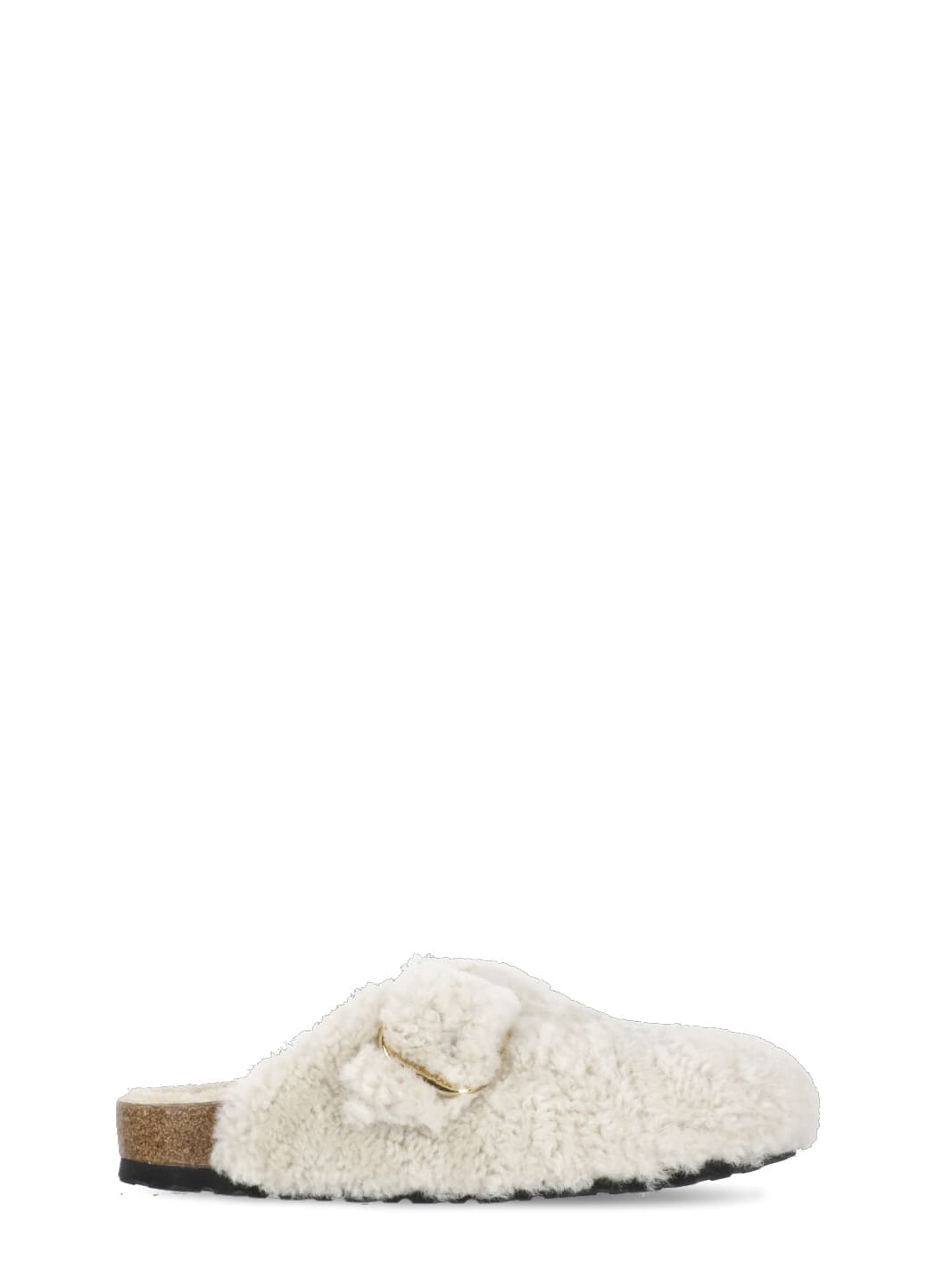 Shop Birkenstock Boston Big Buckle Sleepers In Ivory