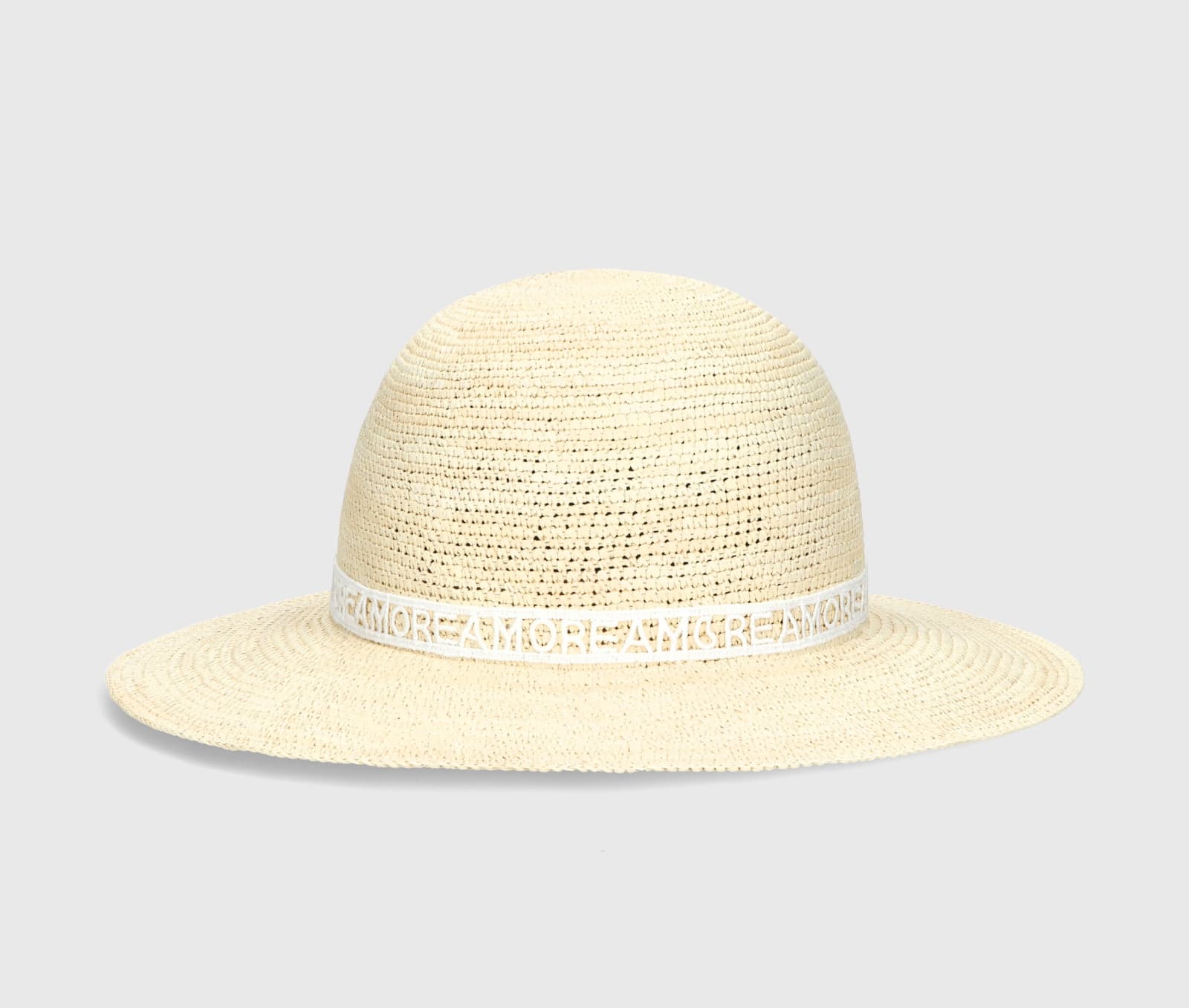 Shop Borsalino Violet Panama Crochet In Natural, Patterned White Hat Band