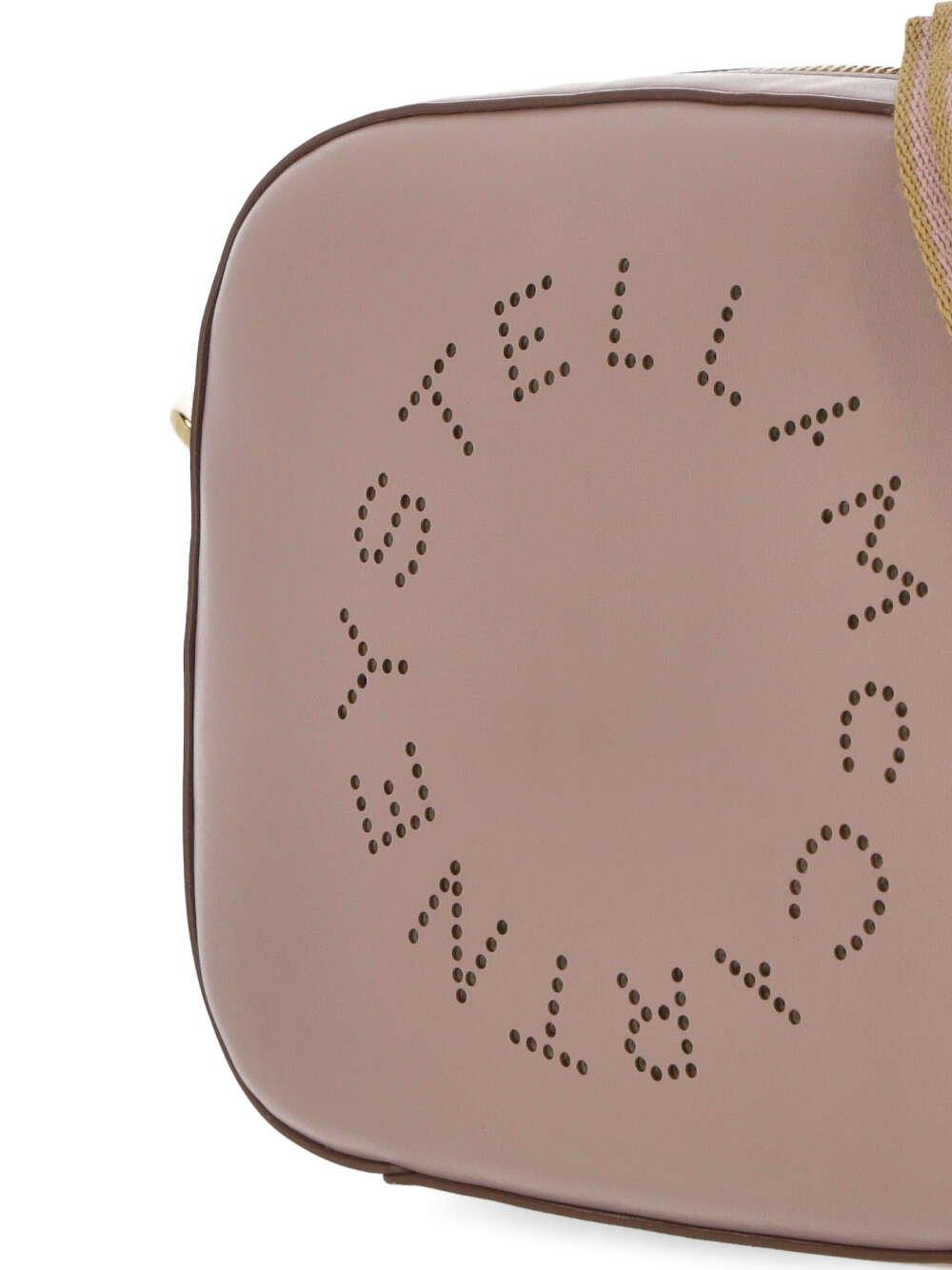 Shop Stella Mccartney Logo Detailed Zipped Shoulder Bag In Shell